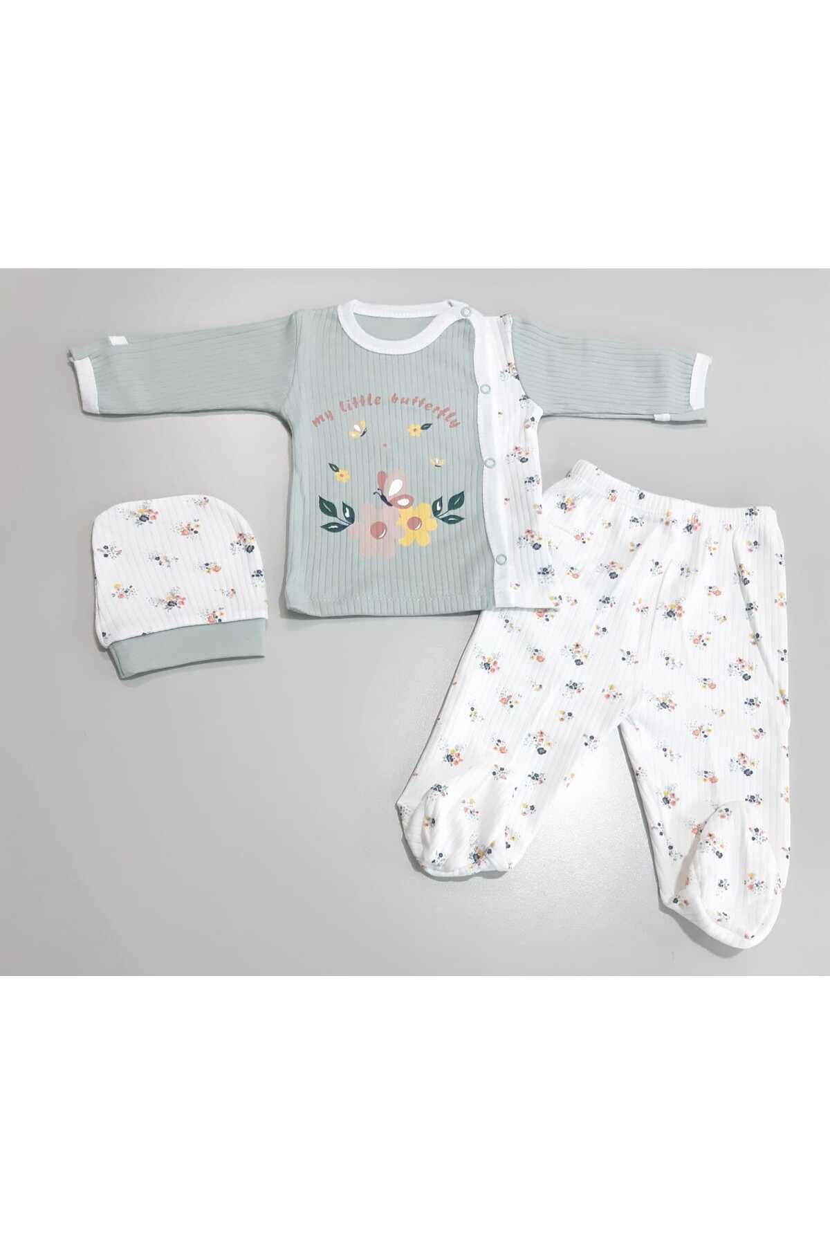 Sönmez Baby MY LİTTLE BUTTERFLY ÜÇ PARÇA ZIBIN KIZ BEBE TAKIMI