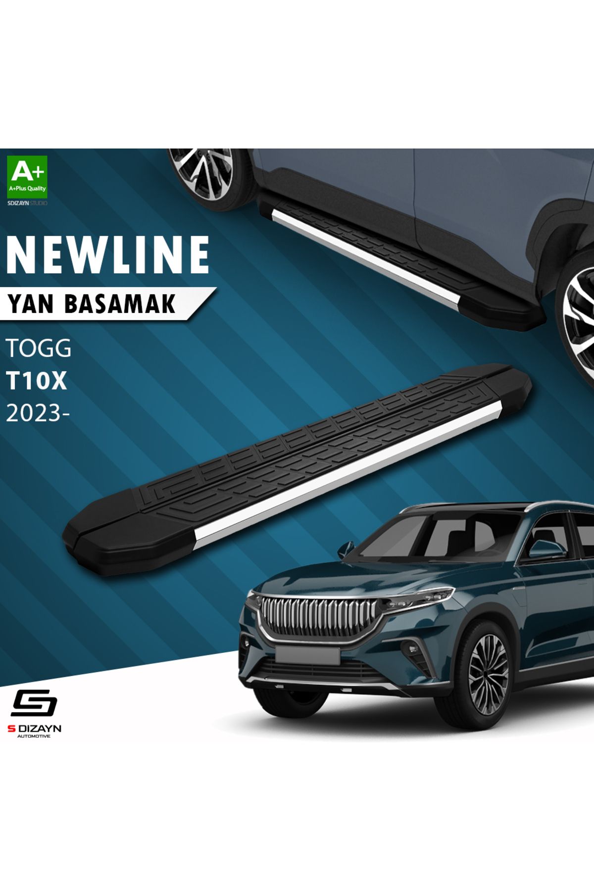 S Dizayn S-Dizayn TOGG T10X NewLine Krom Yan Basamak 203 Cm 2023 Üzeri A+ Kalite