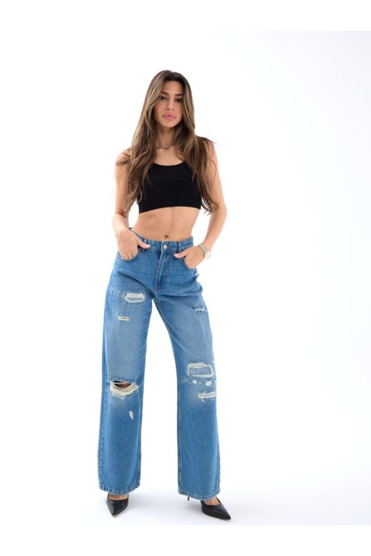 anizmir 7181 KOT PANTOLON-MAVİ