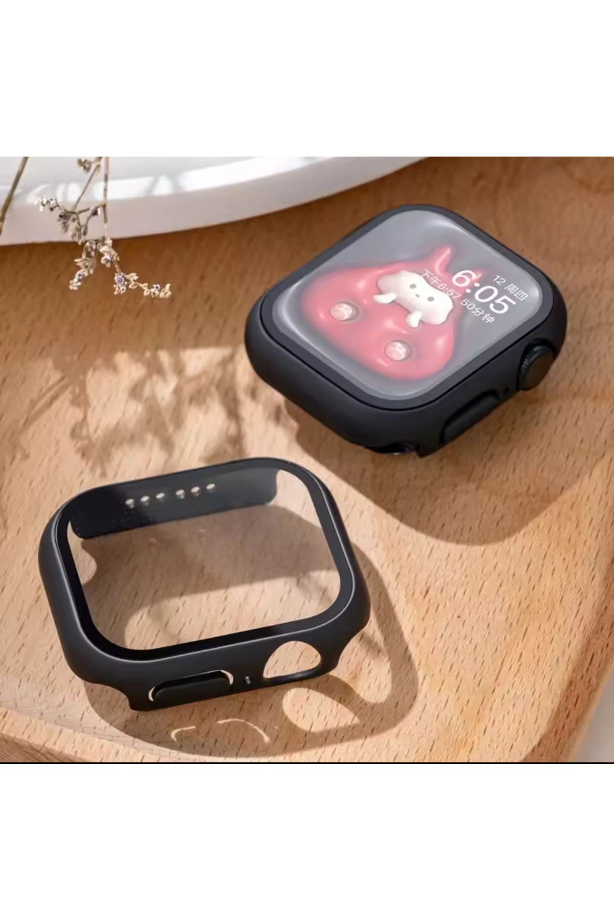 Bushco Store Apple Watch 10 46 mm Uyumlu Mika Kasa ve Ekran Koruma