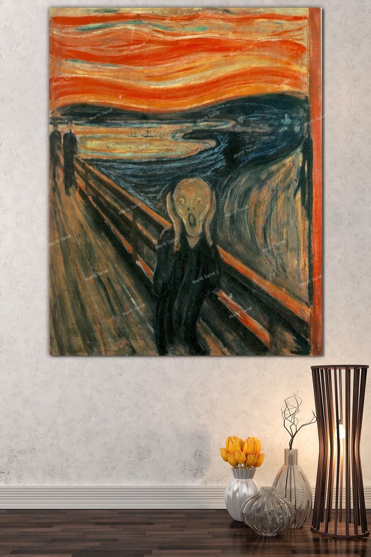 Morfil Sanat Atölyesi Edvard Munch The Scream Çığlık Başyapıtlar Kanvas Tablo