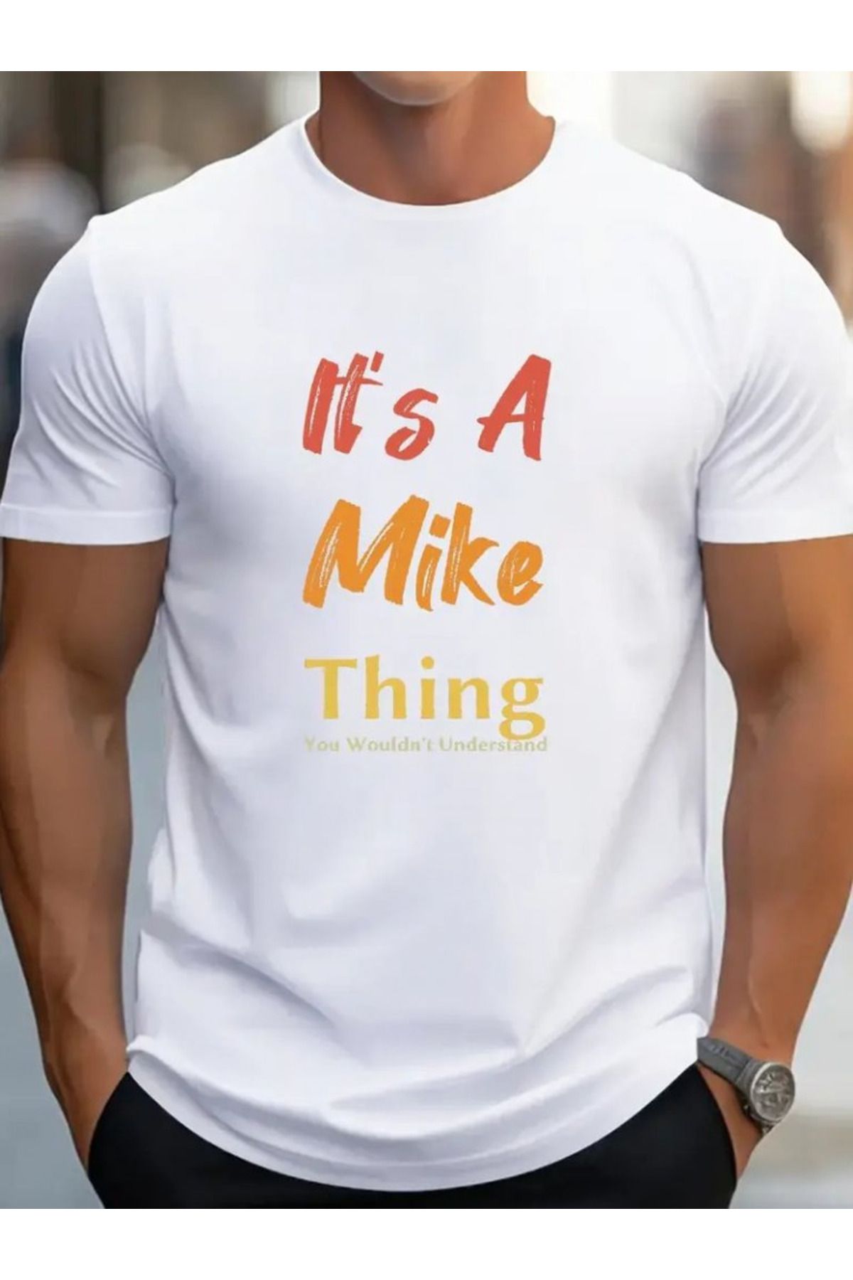 anizmir Erkek It Is A Mike Thing Baskılı Erkek T-shirt