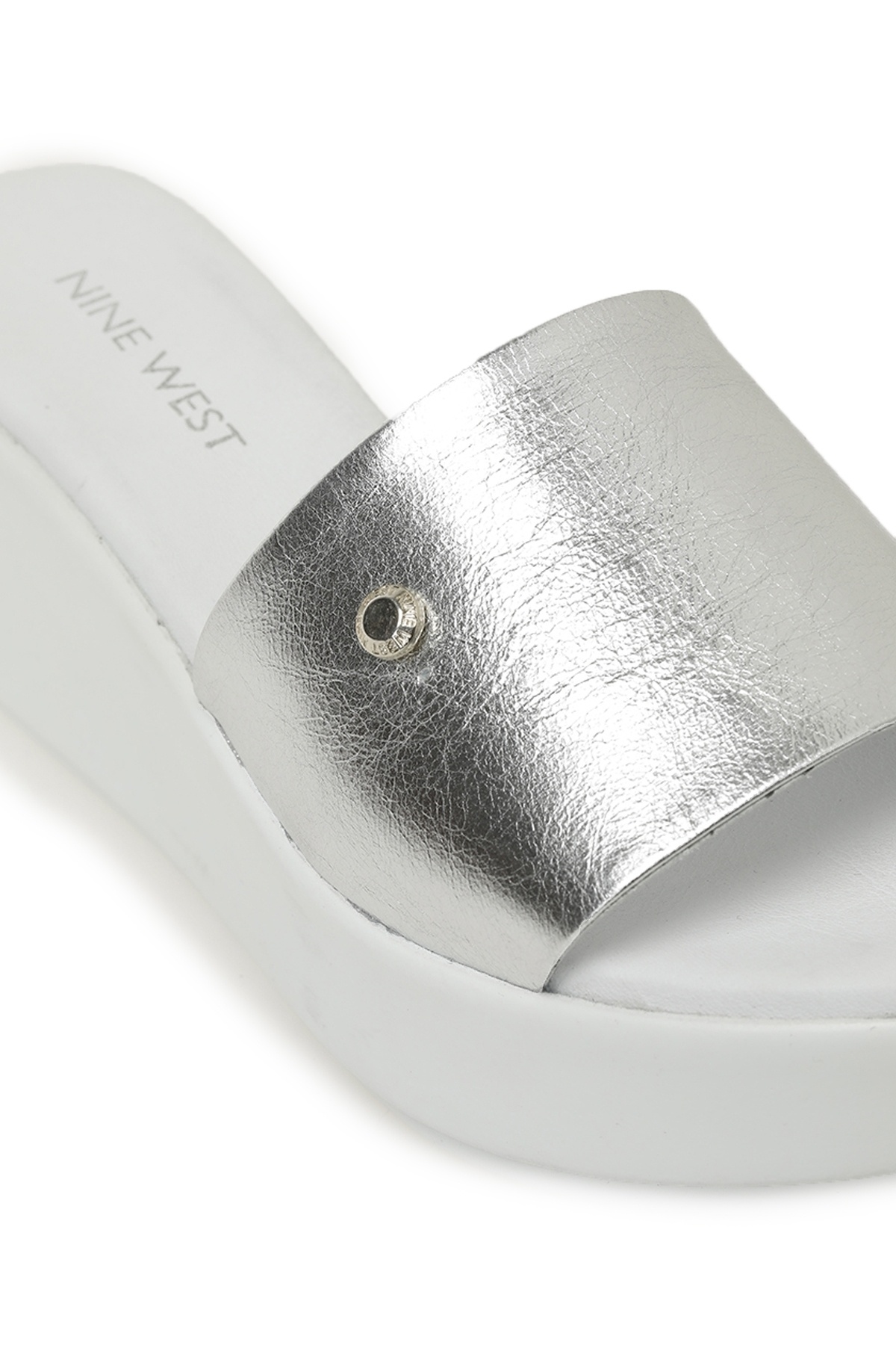 Nine West-Fenora Silver Women's Slippers 7
