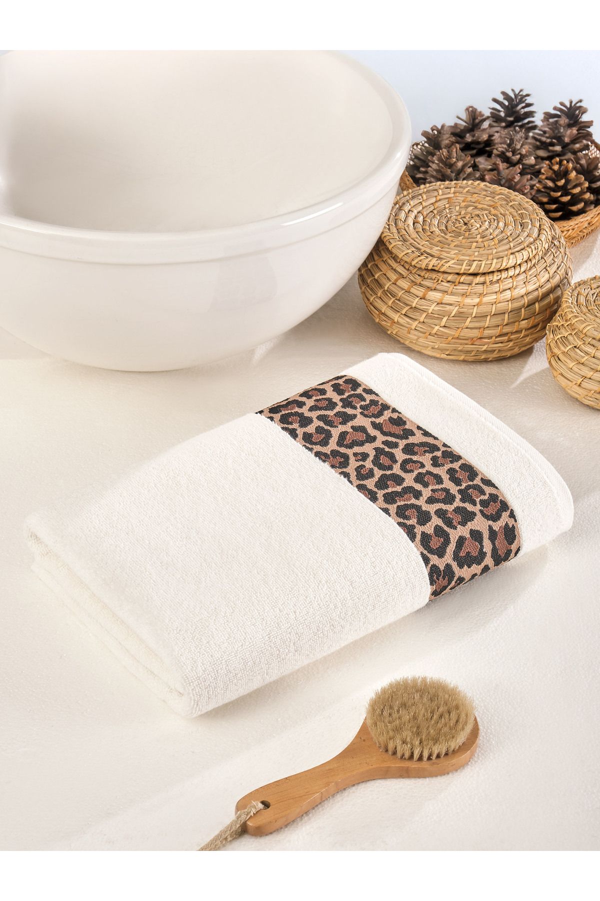 PHILIPPUS Leopar %100 Pamuk 70*140 Banyo Havlusu