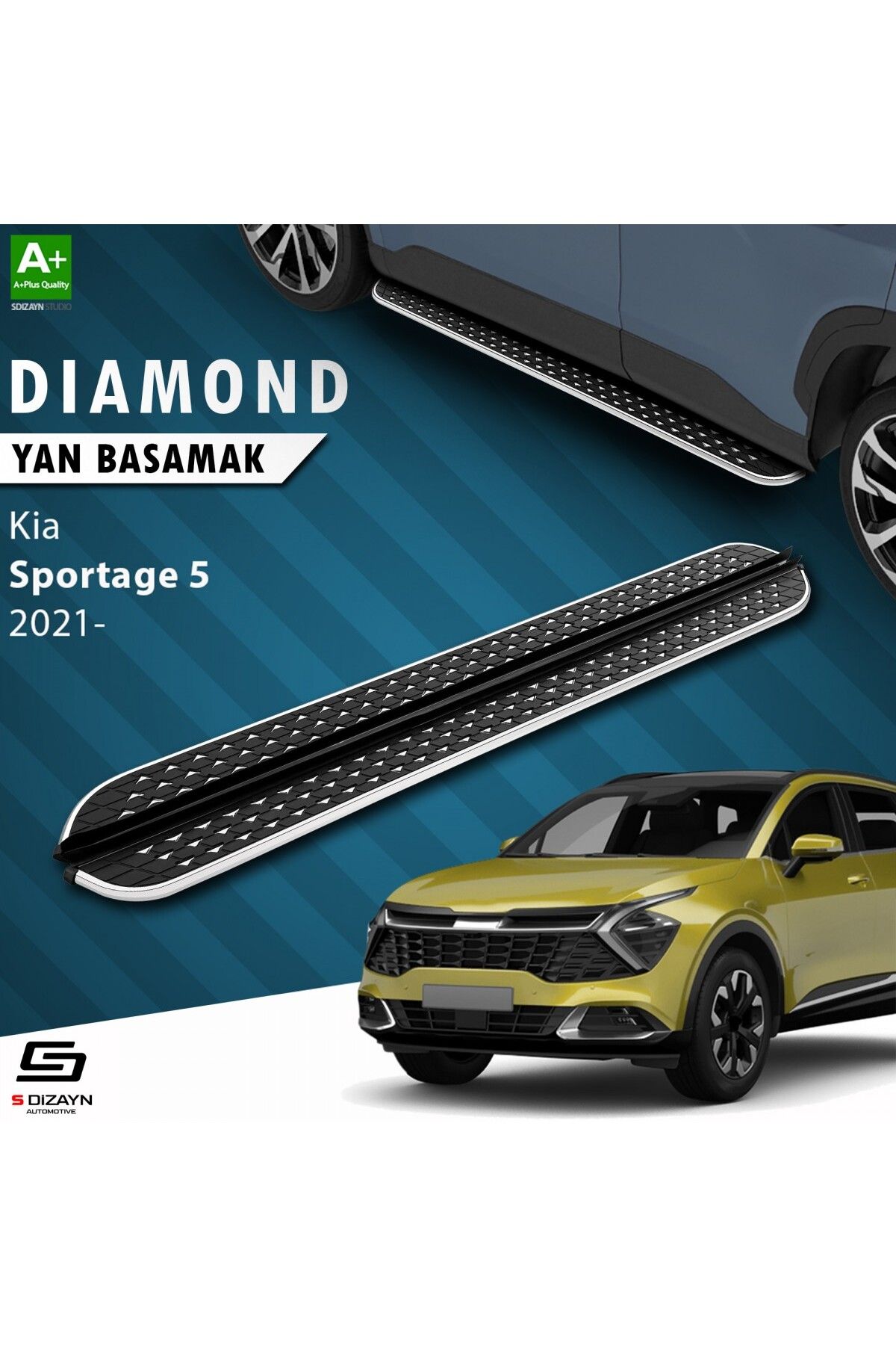 S Dizayn S-Dizayn Kia Sportage 5 Diamond Krom Yan Basamak 173 Cm 2021 Üzeri A+ Kalite