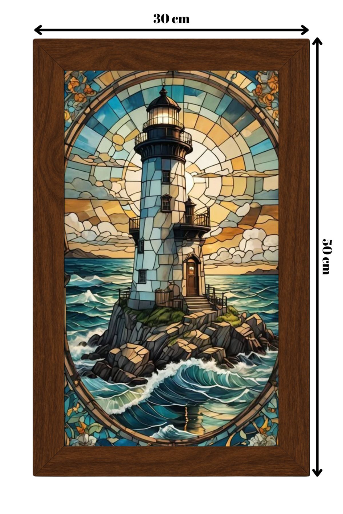 ColorCraft SERAMİK ÜZERİNE AHŞAP ÇERÇEVELİ 30x50cm TABLO NO:118