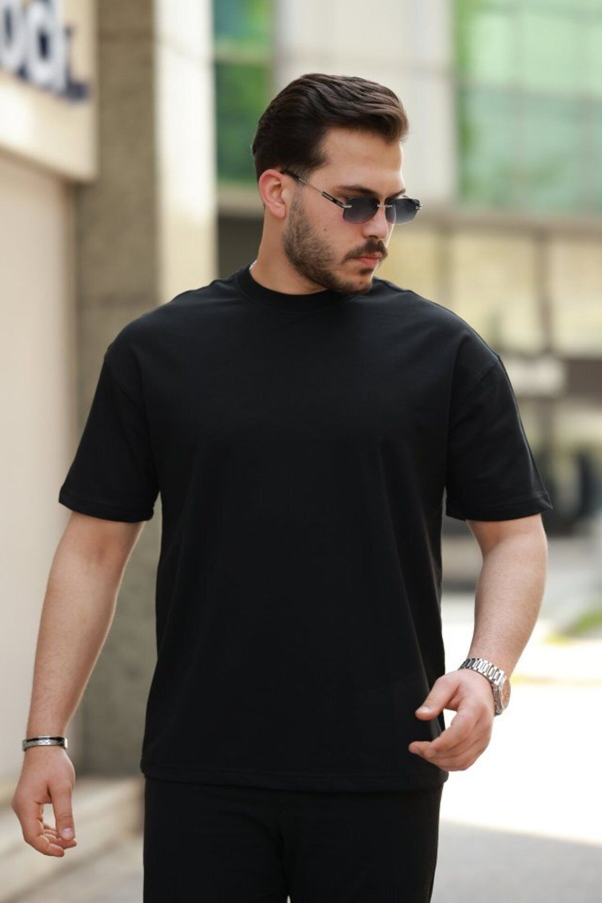 anizmir Erkek Kısa Kollu Basic Oversize Tshirt