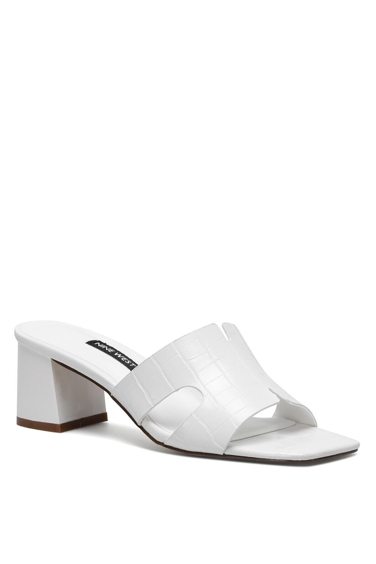 Nine West Serona Beyaz Kadın Topuklu Terlik