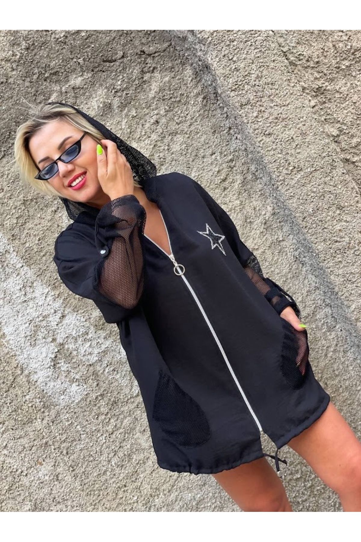 Leila İTALYAN KETEN FİLE DETAYLI CEKET