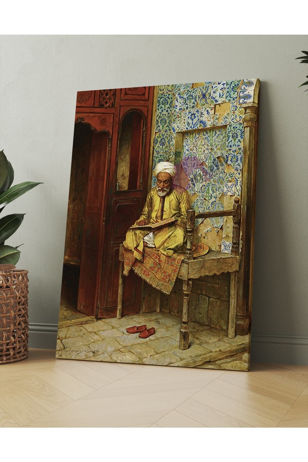 Morfil Sanat Atölyesi Arthur Von Ferraris Kitap Okuyan Adam Dini Kanvas Tablo