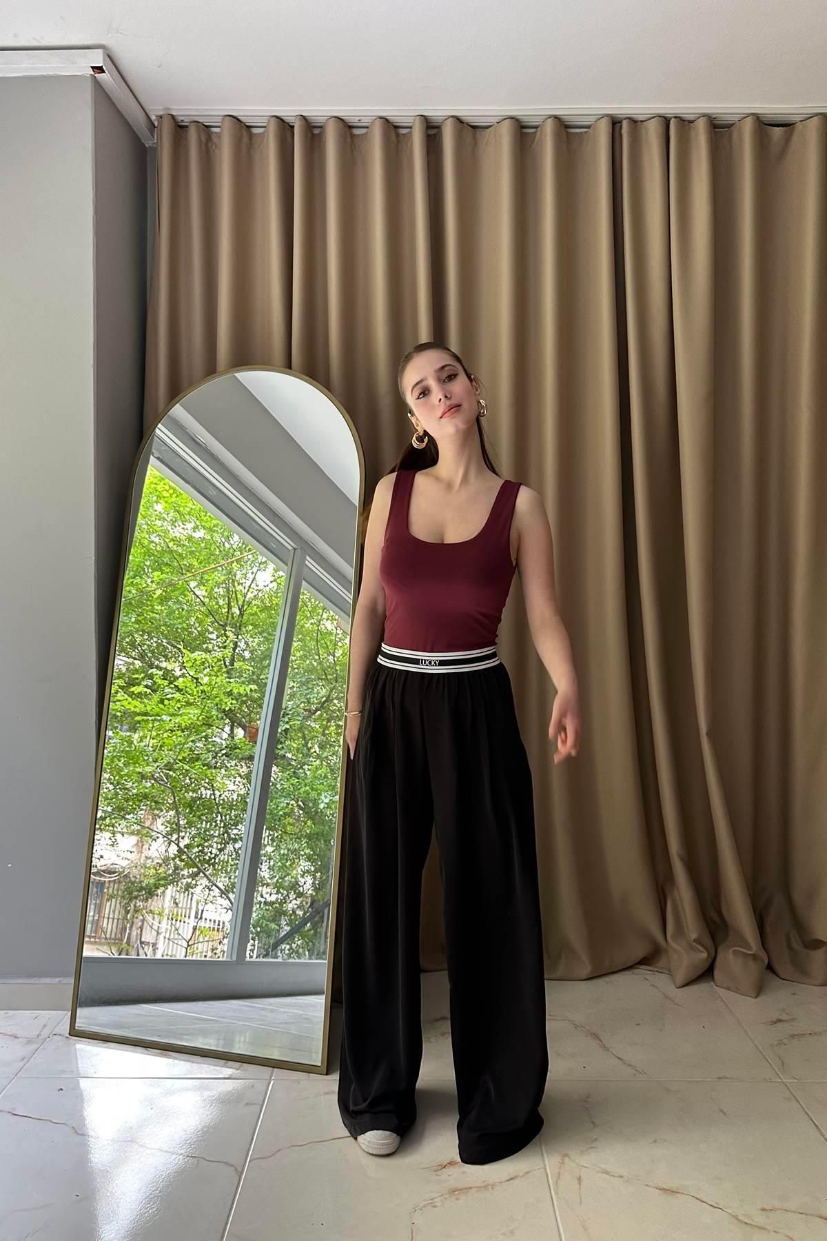 lizge giyim BEL LASTİK DETAYLI PANTOLON