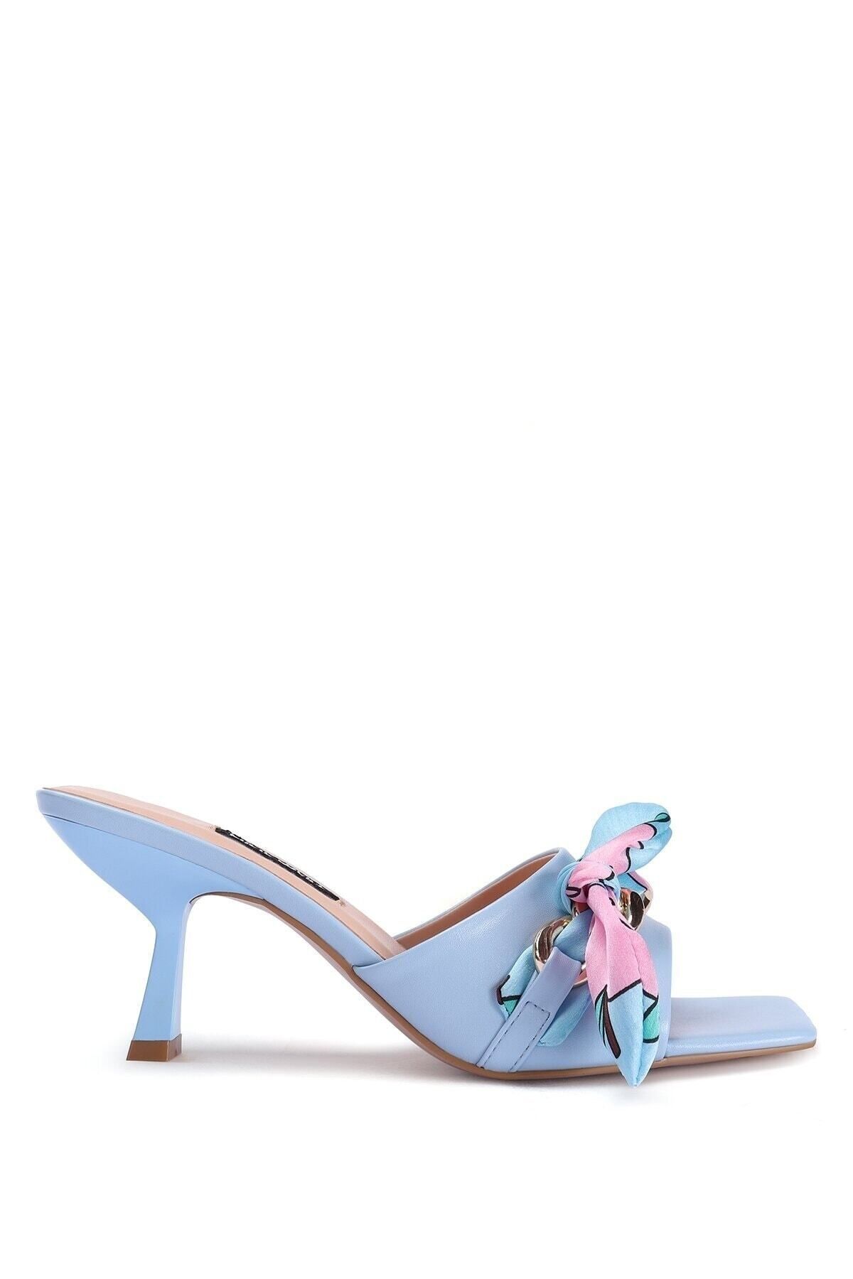 Nine West Gravonara Mavi Kadın Topuklu Terlik