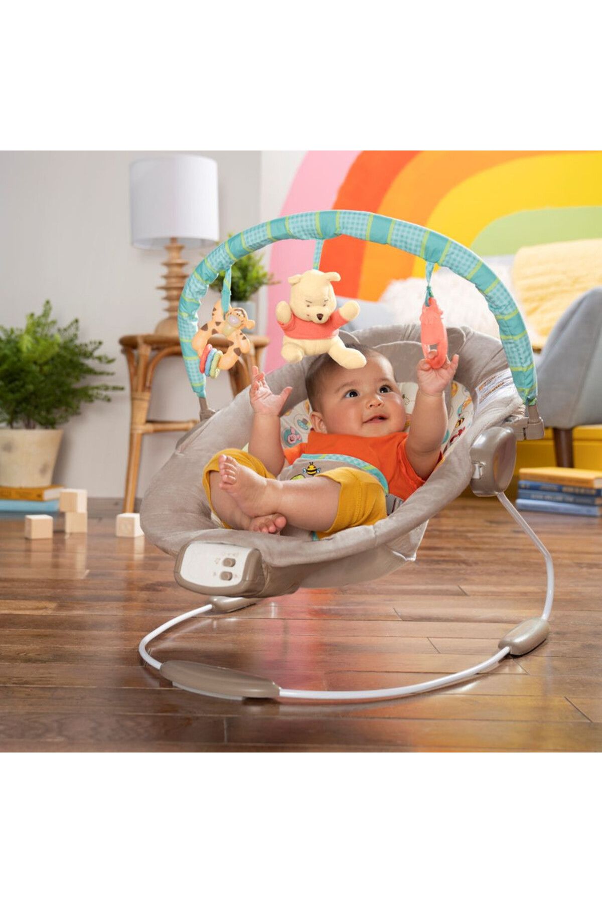 Bright Starts-- Winnie the Pooh Dots & Hunny Pots Bouncer, 0 to 6 months 2