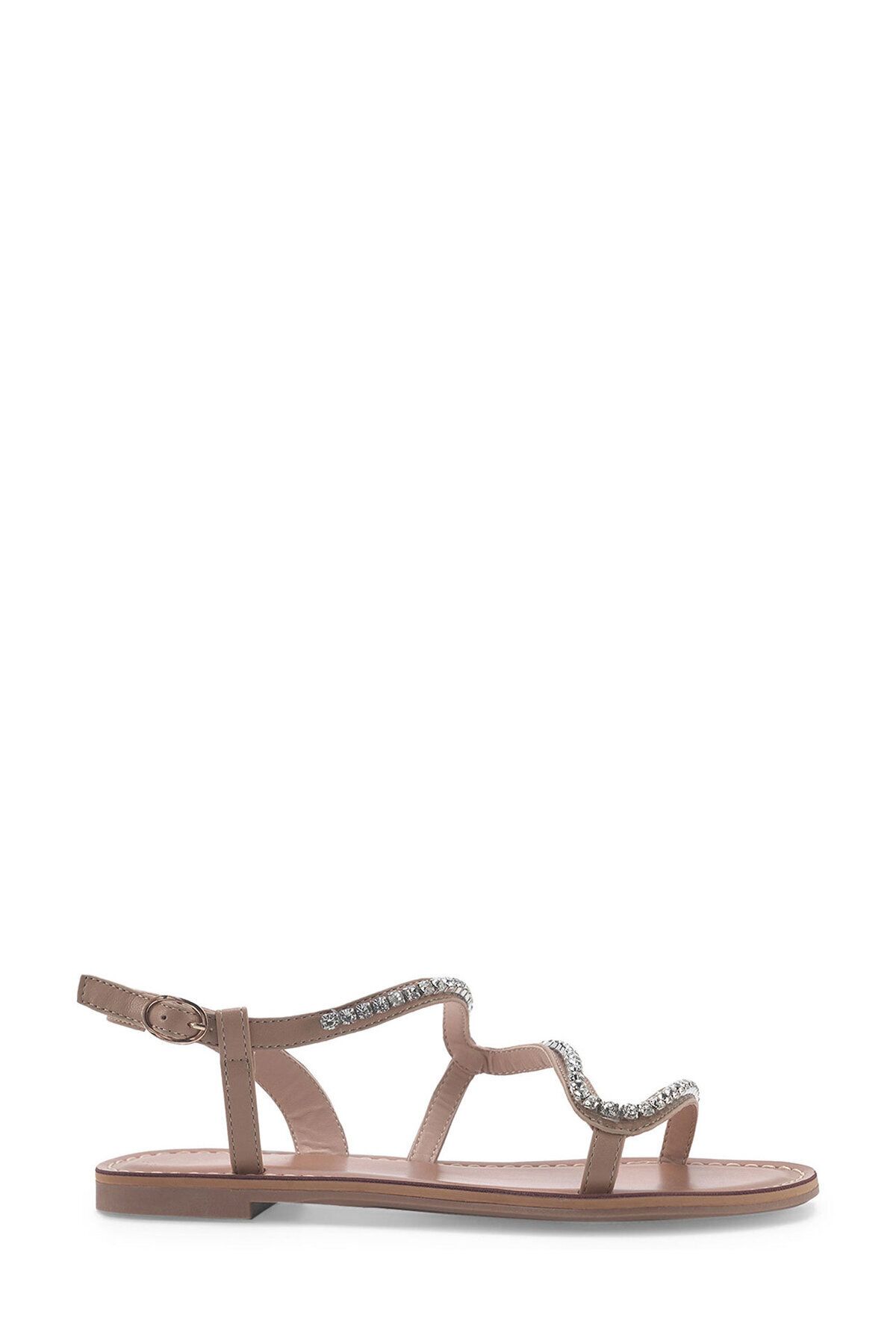 Nine West Velcrox Krem Kadın Düz Sandalet