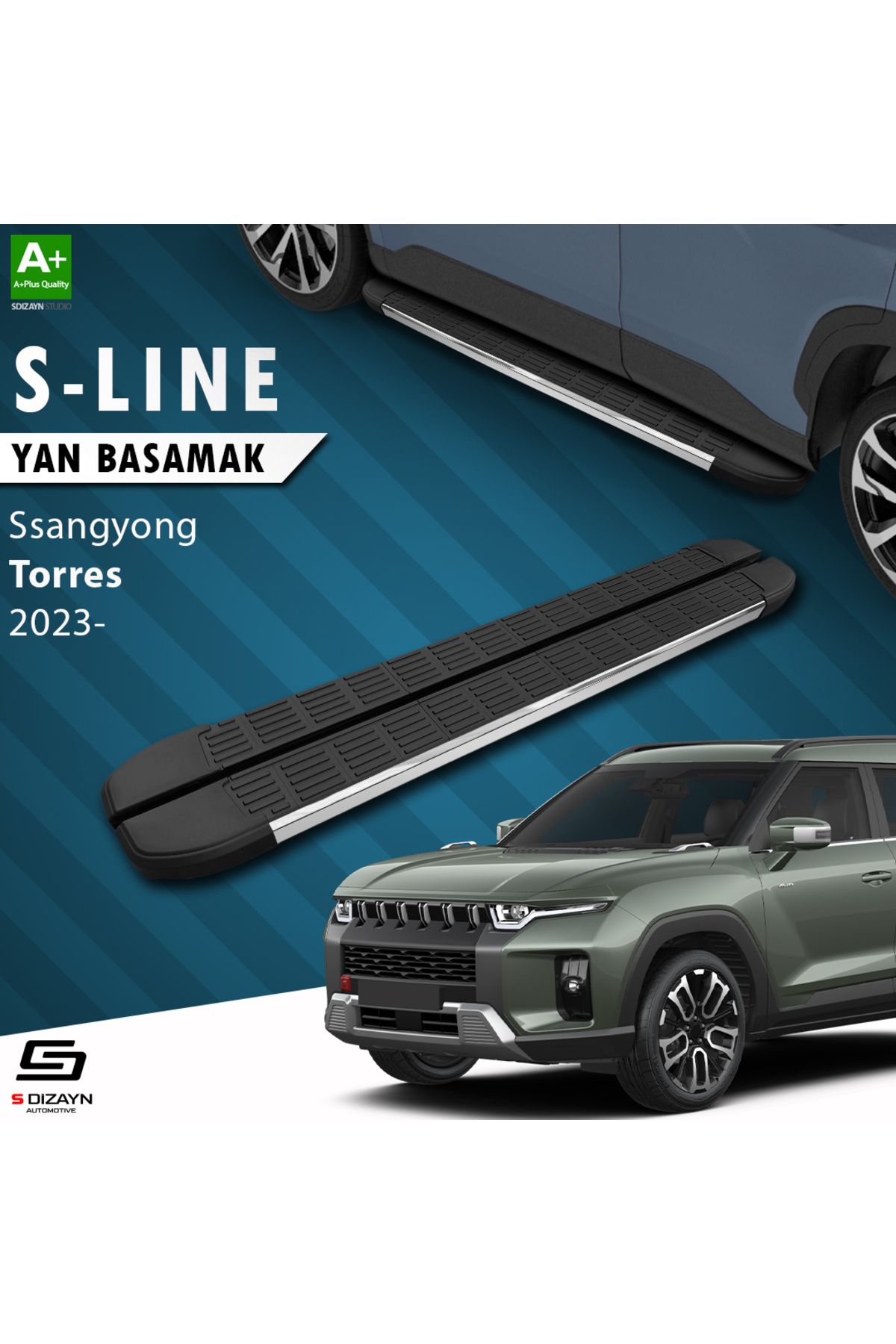 S Dizayn S-Dizayn Ssangyong Torres S-Line Krom Yan Basamak 183 Cm 2023 Üzeri A+ Kalite
