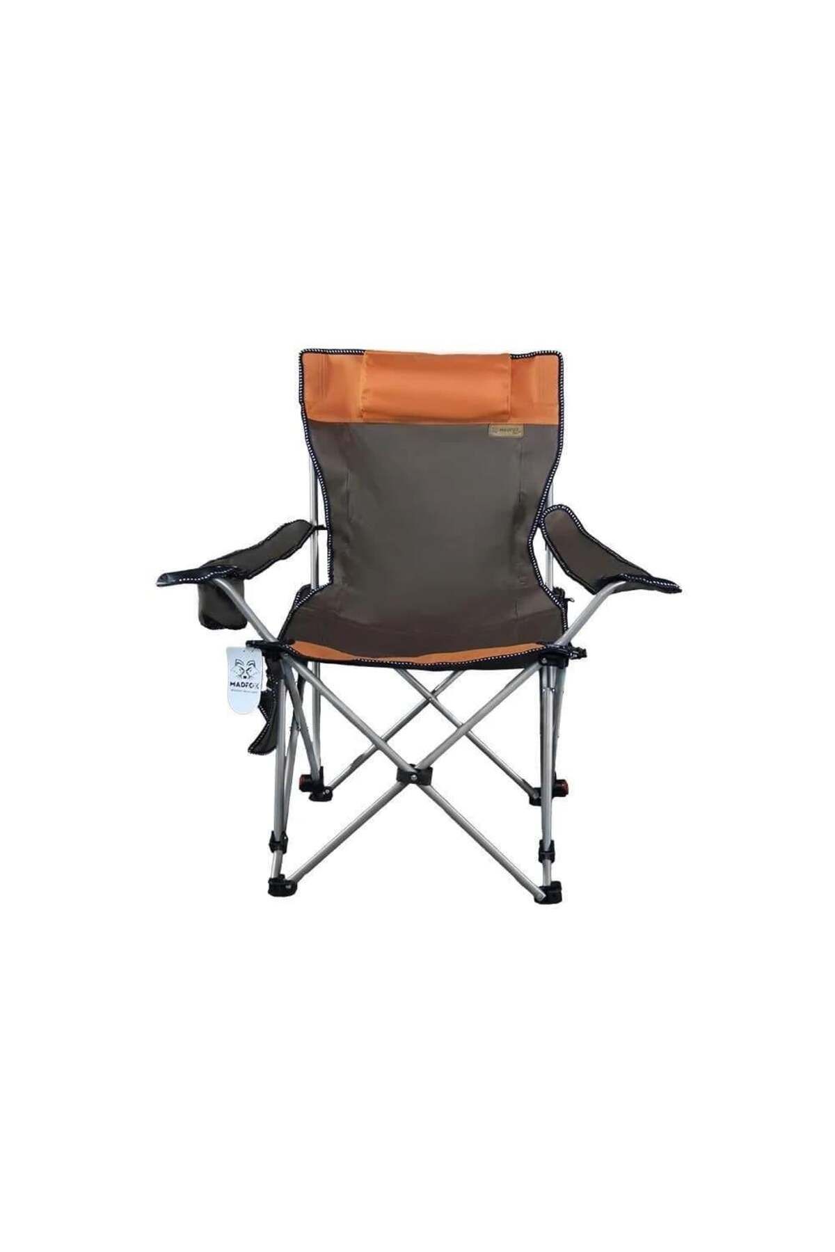 MADFOX Prowler 3 Kademeli Yatabilen Kamp Sandalyesi/Brown/Orange///