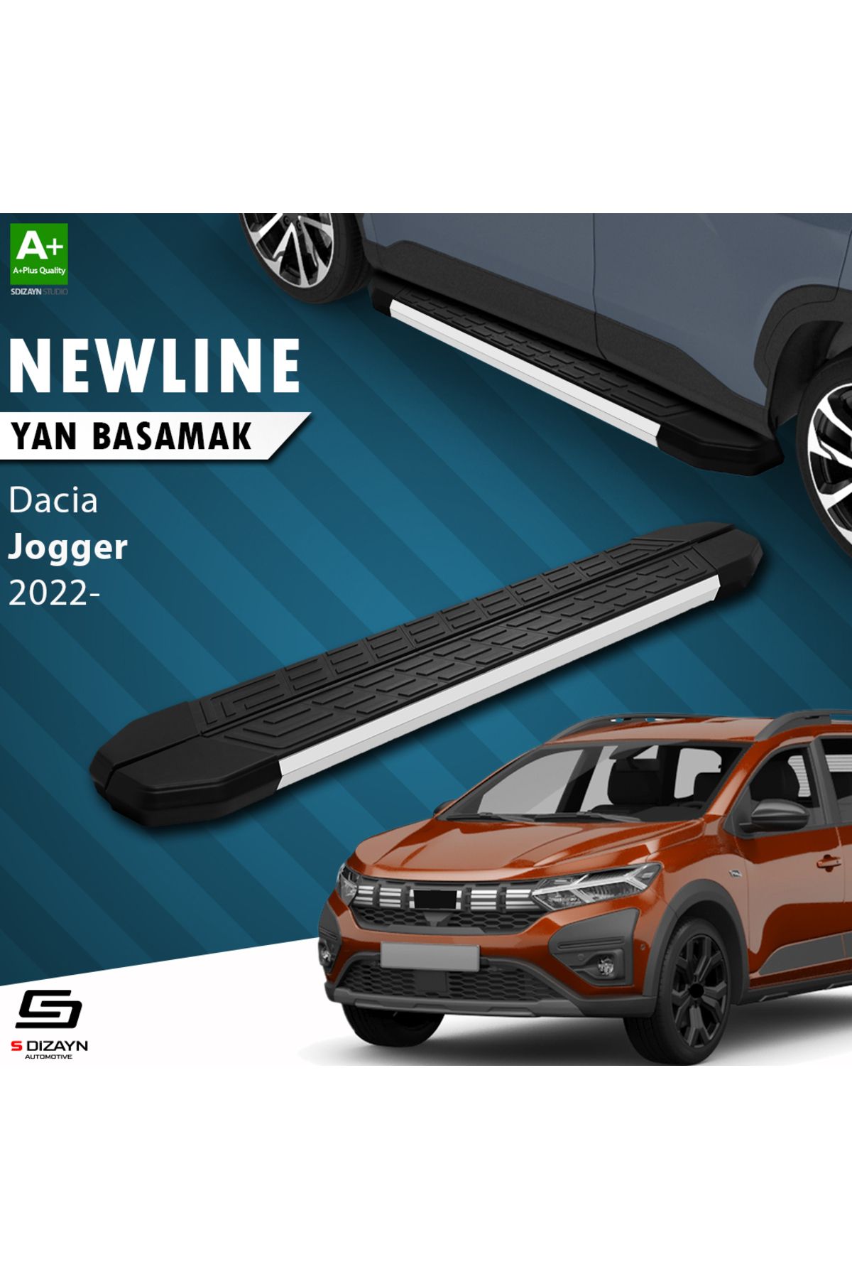 S Dizayn S-Dizayn Dacia Jogger NewLine Aluminyum Yan Basamak 213 Cm 2022 Üzeri A+ Kalite