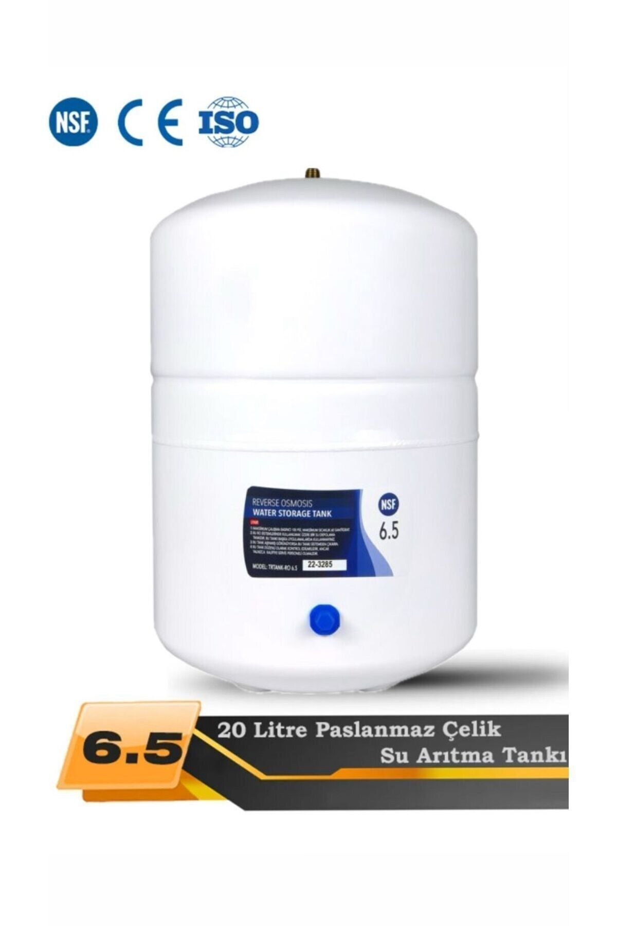 Filter Store Su Arıtma Cihazı Uyumlu Nsf Onaylı Metal Genleşme Tankı (20 LİTRE)