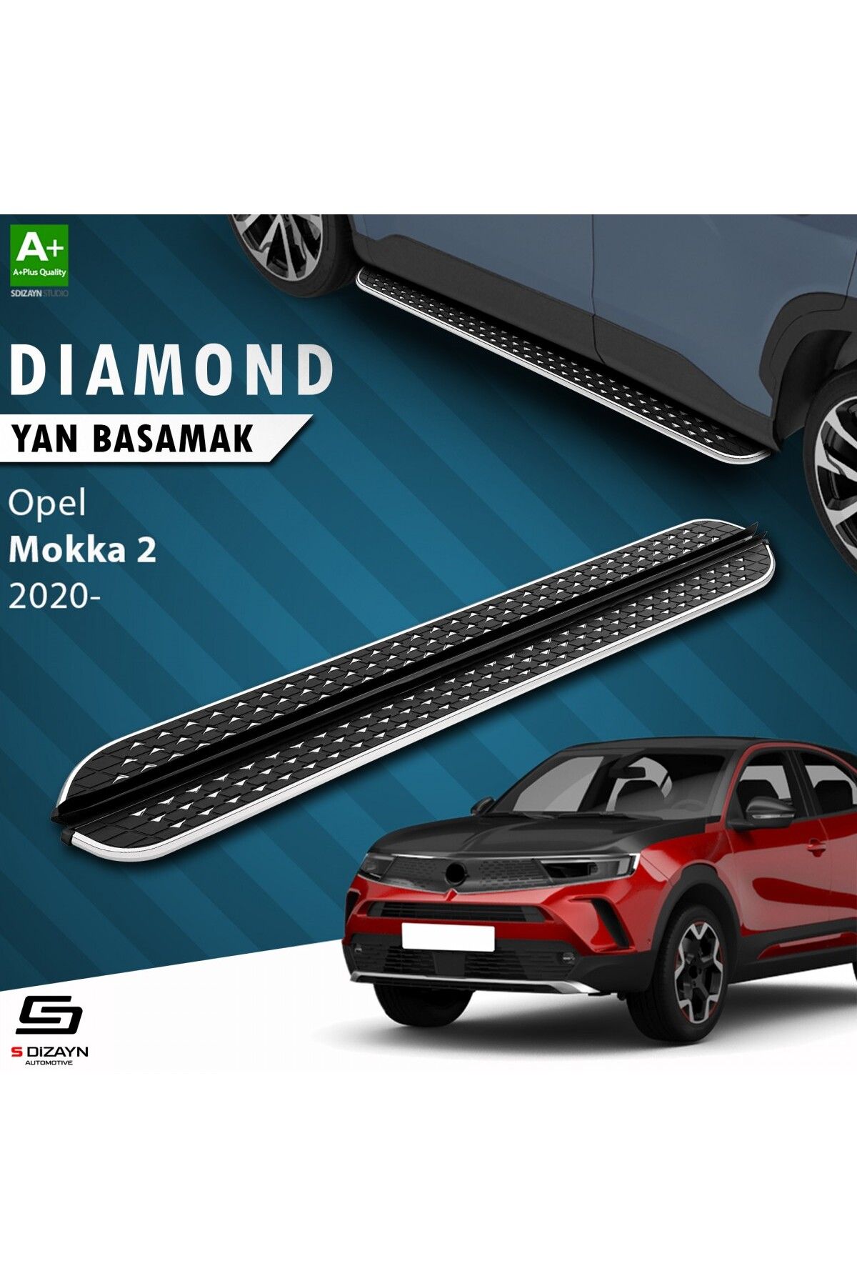 S Dizayn S-Dizayn Opel Mokka 2 Diamond Krom Yan Basamak 173 Cm 2020 Üzeri A+ Kalite