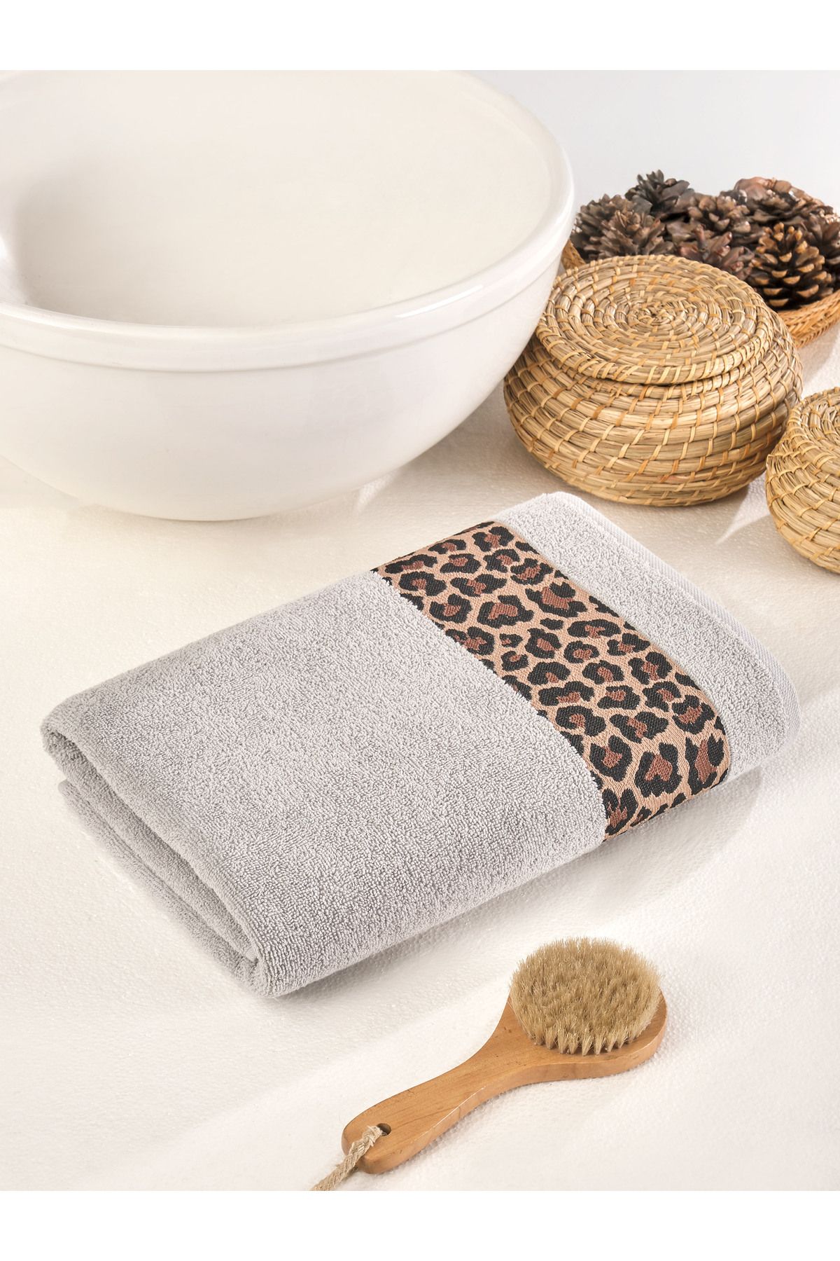 PHILIPPUS Leopar %100 Pamuk 70*140 Banyo Havlusu