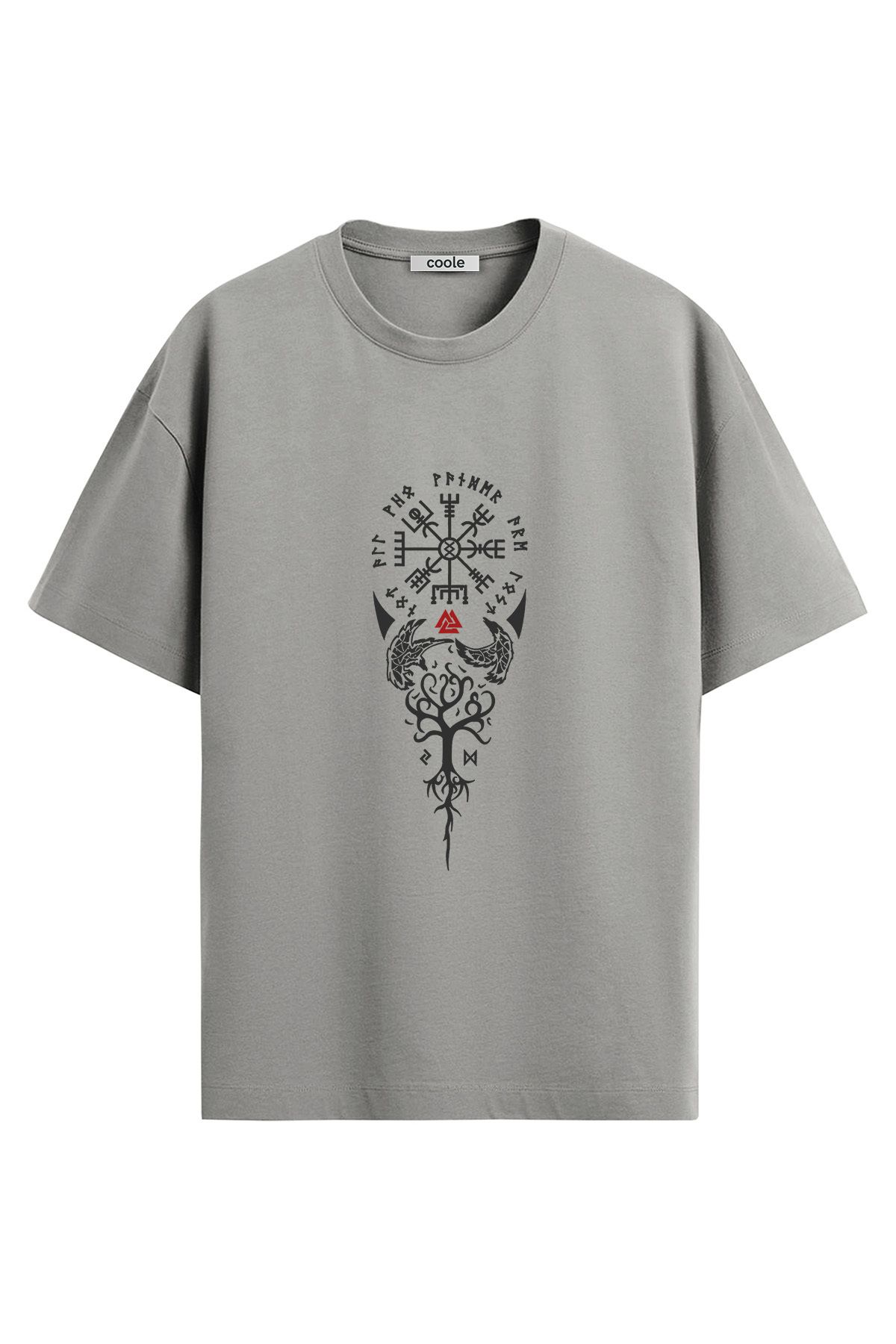 COOLE Erkek Viking Pusulası Baskılı Regular Kalıp T-Shirt