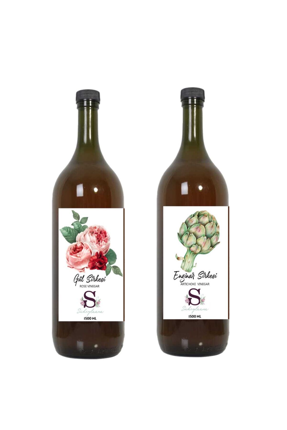 Süheylaana Doğal Gül Sirkesi 1500 Ml - Doğal Enginar Sirkesi 1500 Ml