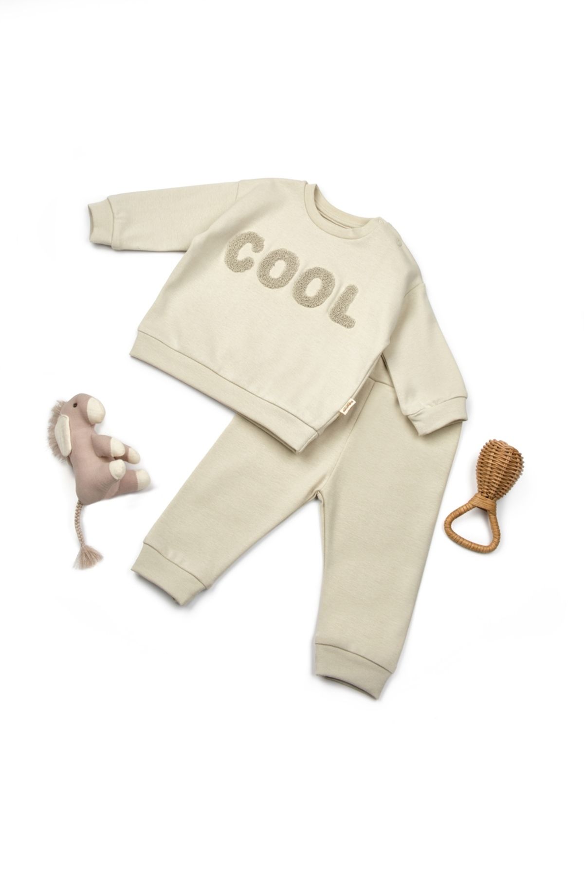 BabyCosy Organic Wear Bebek Alt & Üst Takım,%95 Organik Pamuk %5 Elastan,Bebek ve Yenidoğan Serisi