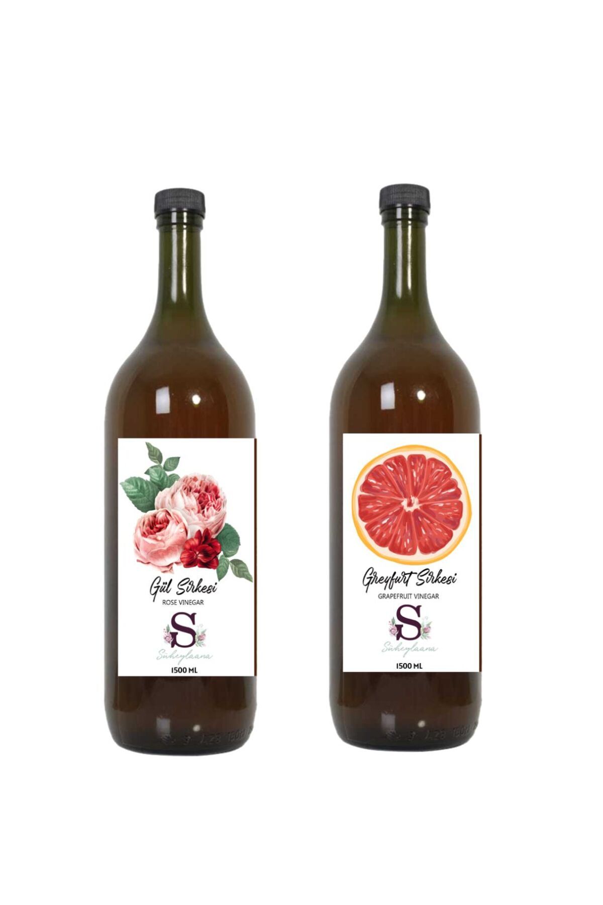 Süheylaana Doğal Gül Sirkesi 1500 Ml - Doğal Greyfurt Sirkesi 1500 Ml