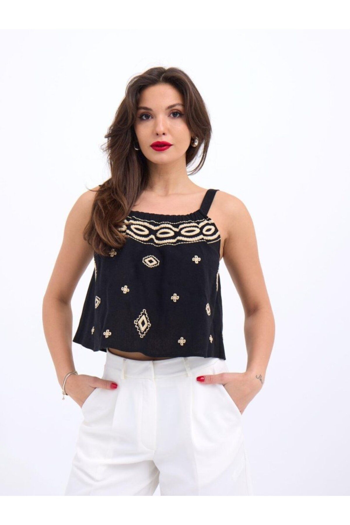 ARUZ MODA 6950 BLUZ-SİYAH