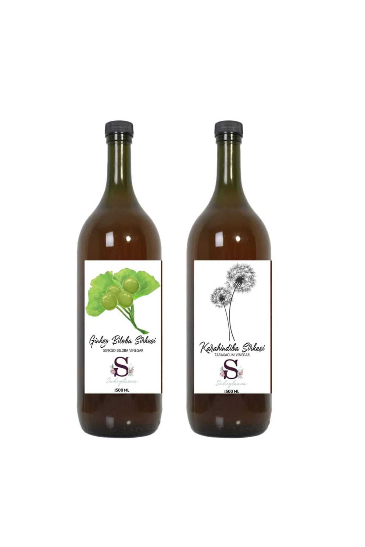 Süheylaana Doğal Ginkgo Biloba Sirkesi 1500 Ml - Doğal Karahindiba Sirkesi 1500 Ml