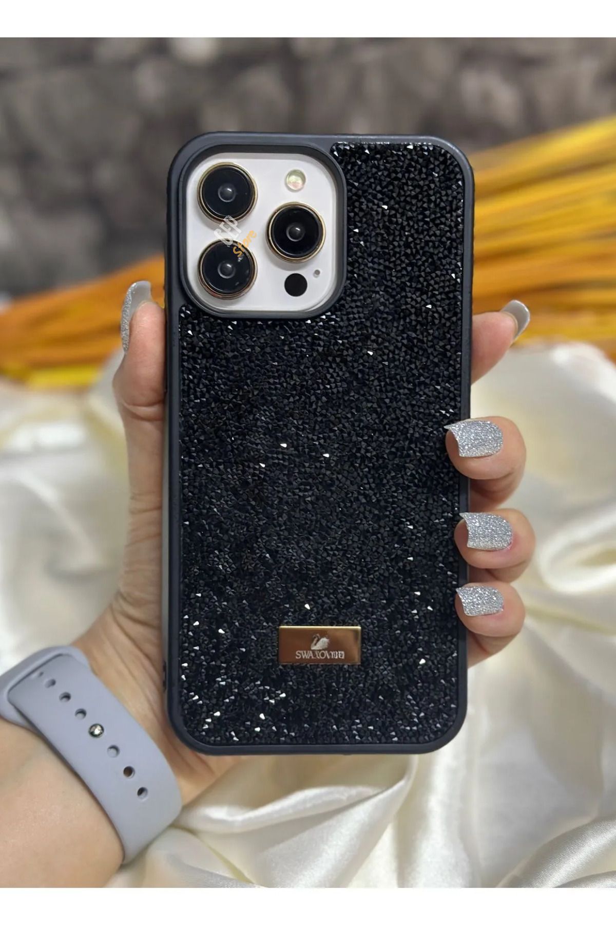 wucasee İphone ( 11 Pro ) Uyumlu Darbeye Dayanıklı Lüks Premium Kalite Taşlı Parıltılı Kılıf