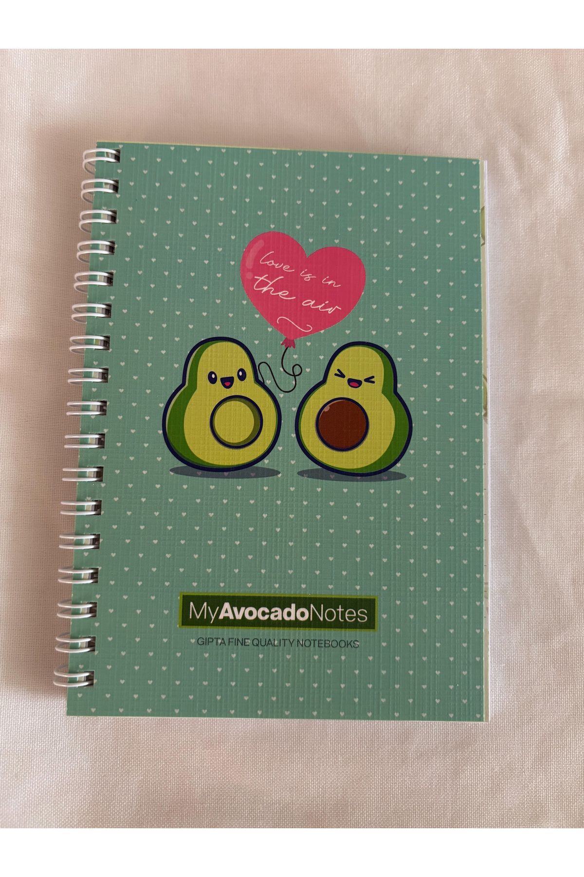 Gıpta-Avocado A6 Cardboard Cover Spiral Notebook, 3 Different Patterns 1 Piece 4