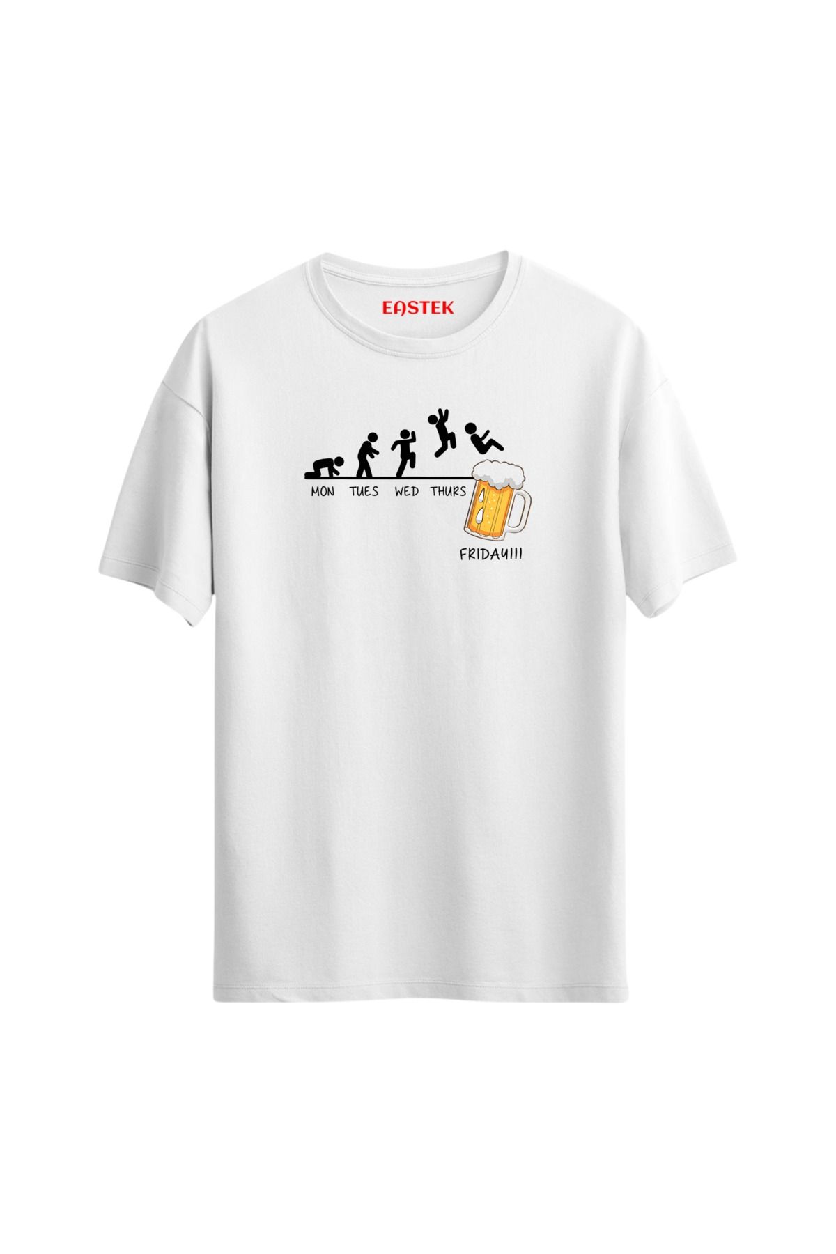 Eastek Friday Beer Time Baskılı Tasarım T-Shirt