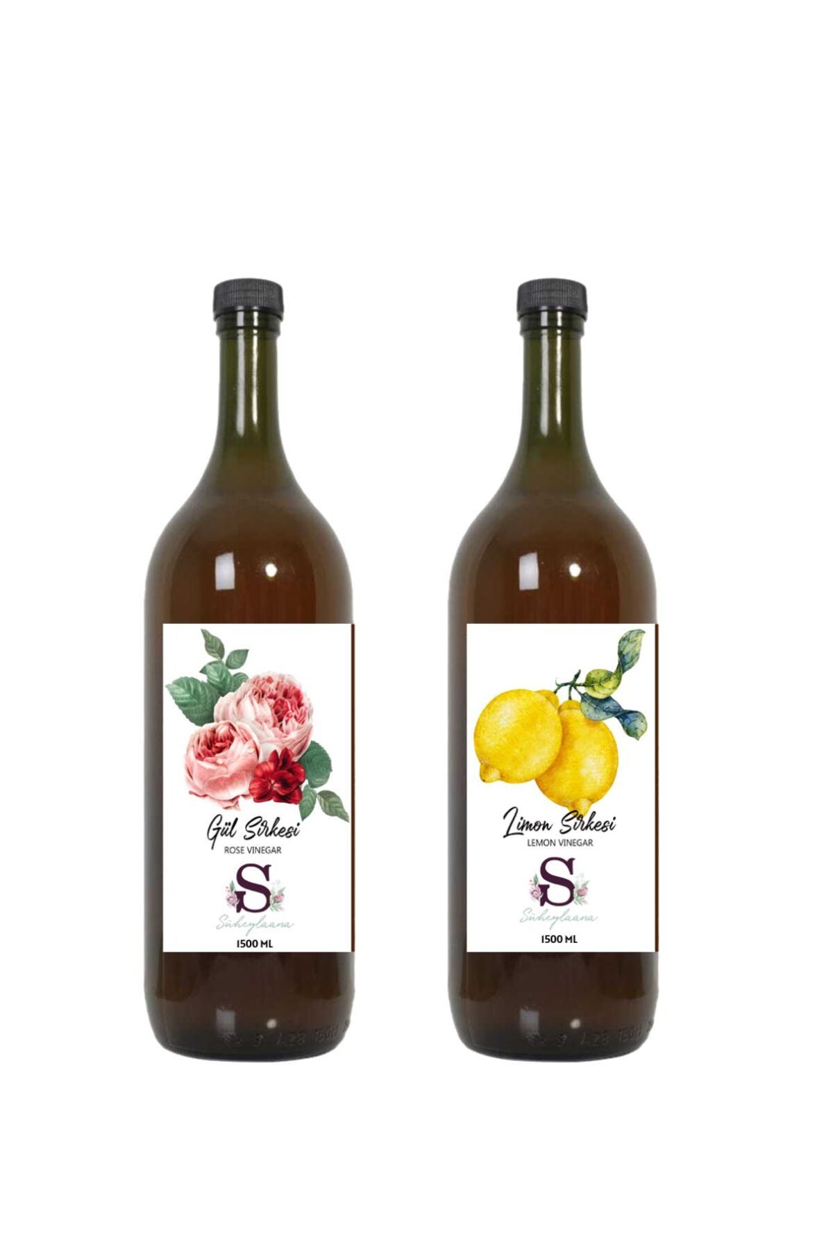 Süheylaana Doğal Gül Sirkesi 1500 Ml - Doğal Limon Sirkesi 1500 Ml
