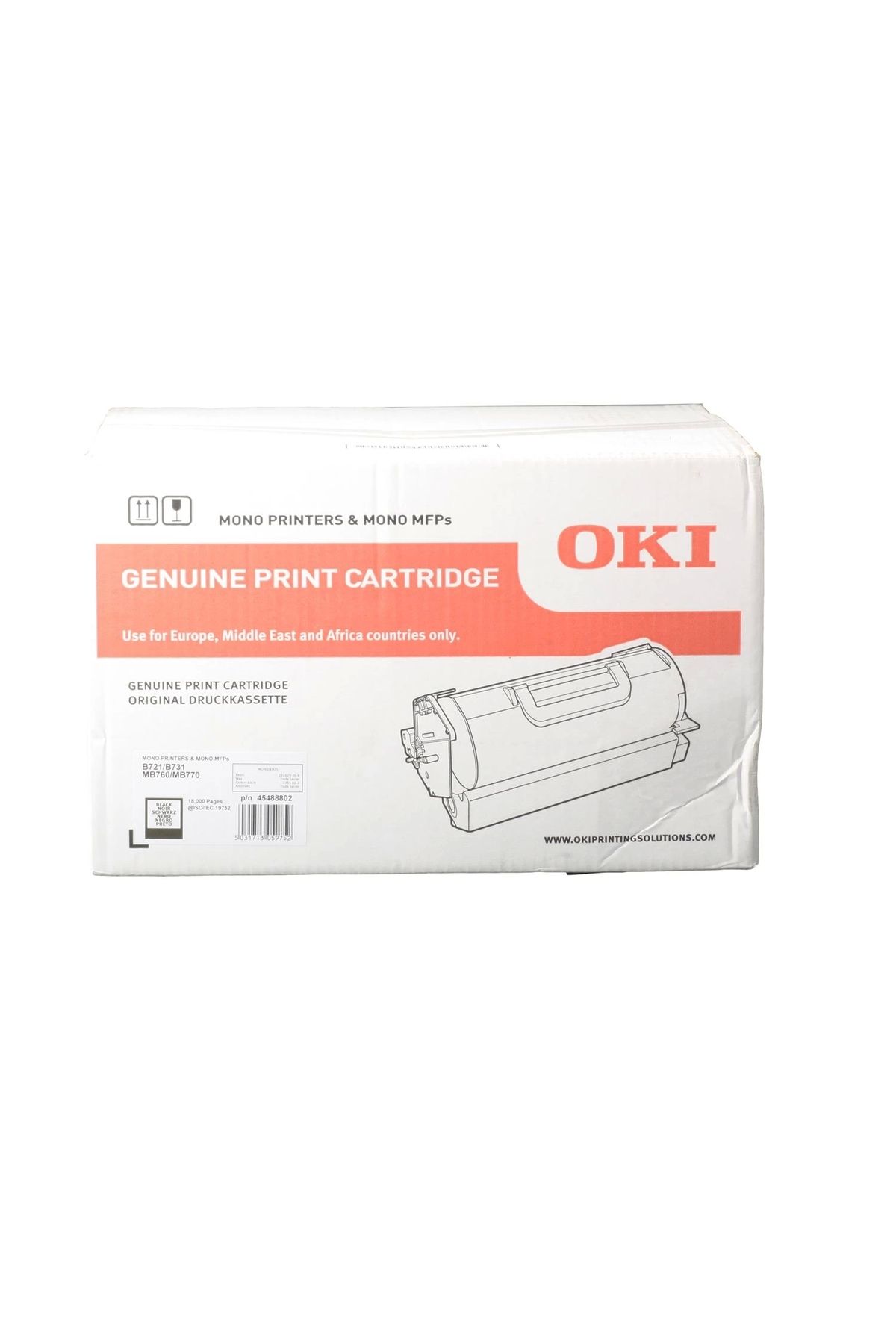 OKI 45488802 TONER - B721, B731, MB760, MB770 - 18.000 SAYFA