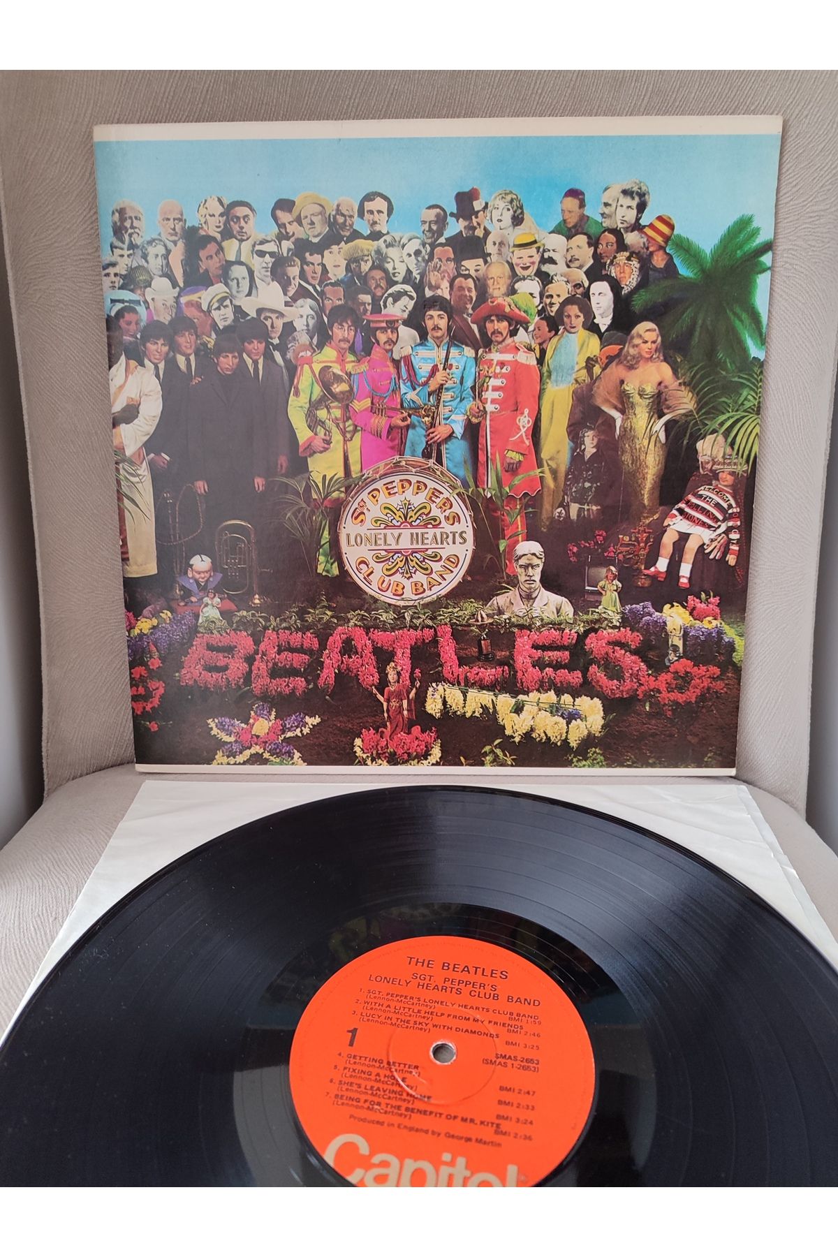 Plakperest THE BEATLES - Sgt. Pepper’s Lonely Hearts Club Band - 1976 USA Basım 33lük LP Plak 2.EL