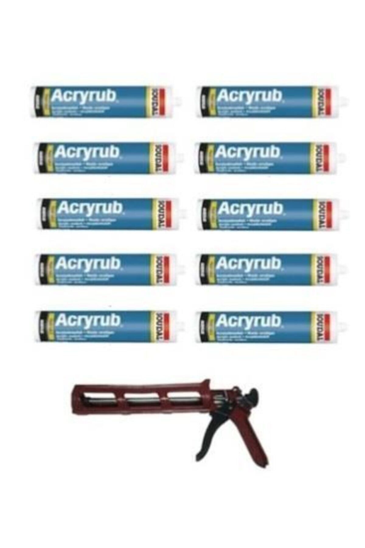Soudal Mastik beyaz 10 Adet ve Silikon Tabancası