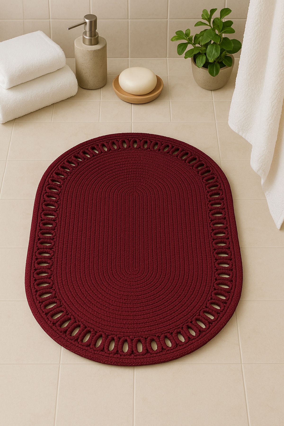 Metasupla Hasır Kapı önü Paspası Mutfak Banyo Oturma Odasi Salon Modern Paspas 55x80 cm