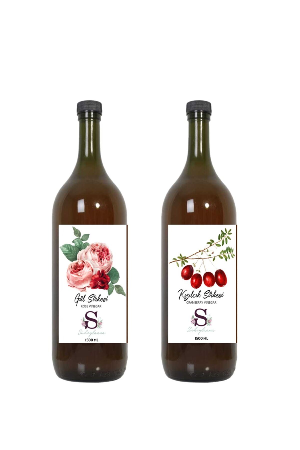 Süheylaana Doğal Gül Sirkesi 1500 Ml - Doğal Kızılcık Sirkesi 1500 Ml
