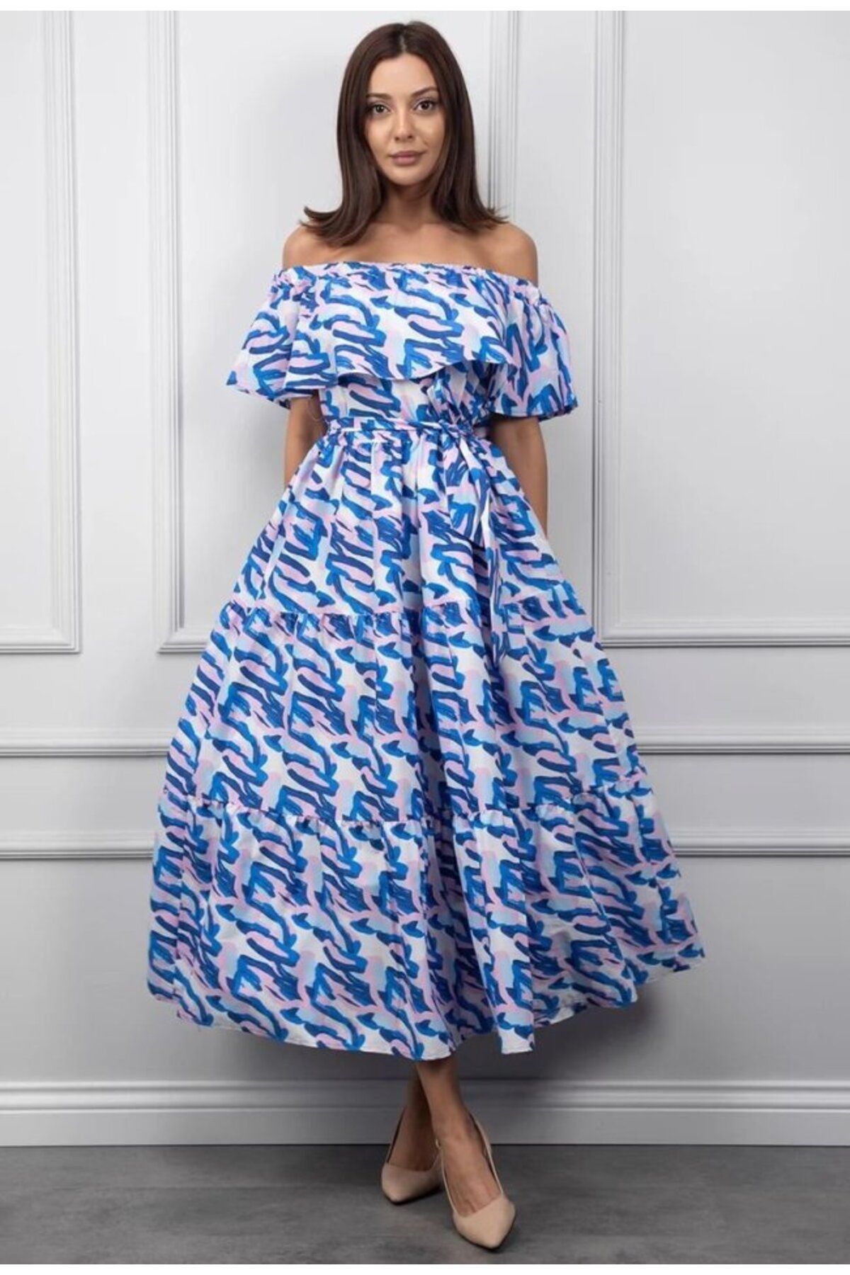 ARUZ MODA 6473 ELBİSE-HONOLULU