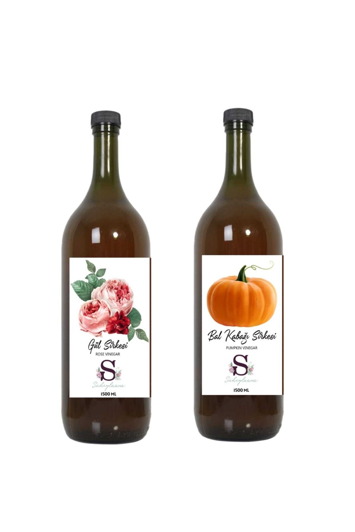 Süheylaana Doğal Gül Sirkesi 1500 Ml - Doğal Bal Kabağı Sirkesi 1500 Ml