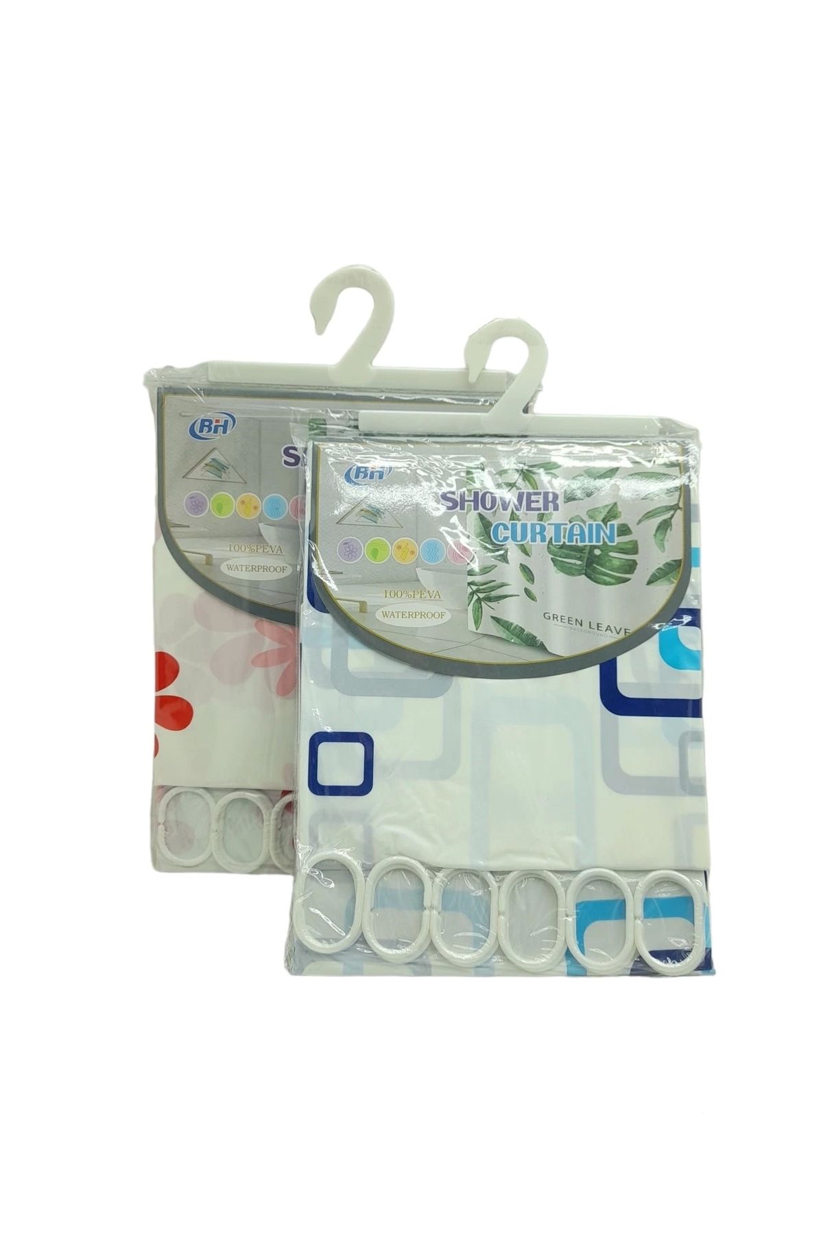 STOREMAX ÇİF KANAT PVC BANYO PERDESİ 2 PARÇA X 90X180CM - 12 HALKALI (5047)