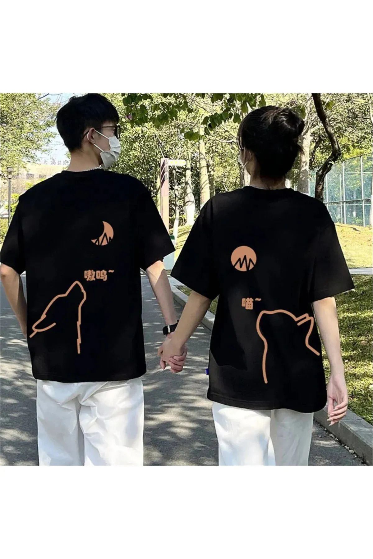 FeaR LeeS 2 Adet Tir Harajuku Style Çift Sevgili Kombinleri Couple Clothing Yeni Sezon