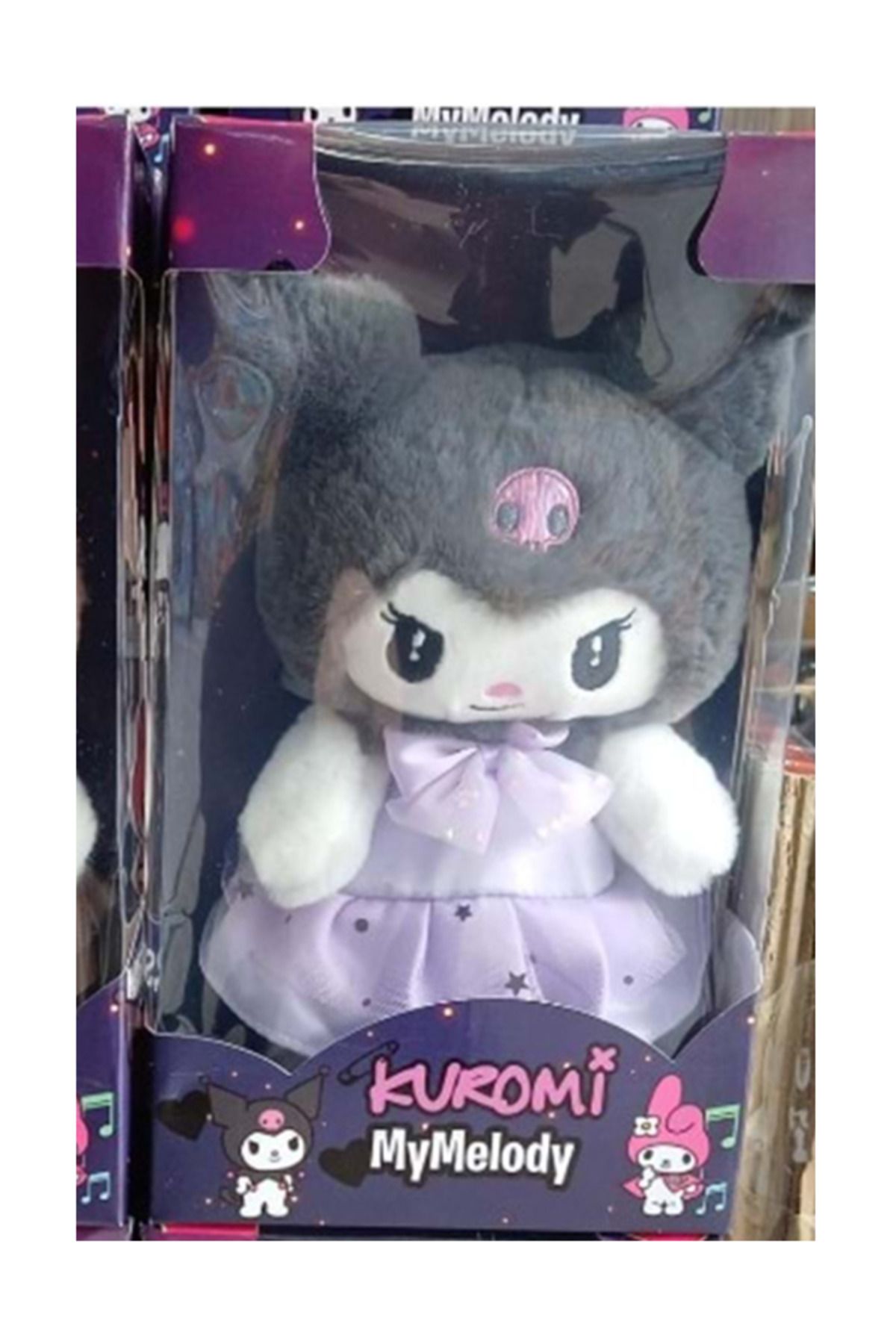 Flower Toys İthal Sanrio Kuromi Talking Ses Tekrarlı Müzikli Yürüyen Çocuk Kromi Doğum Günü Hediyelik