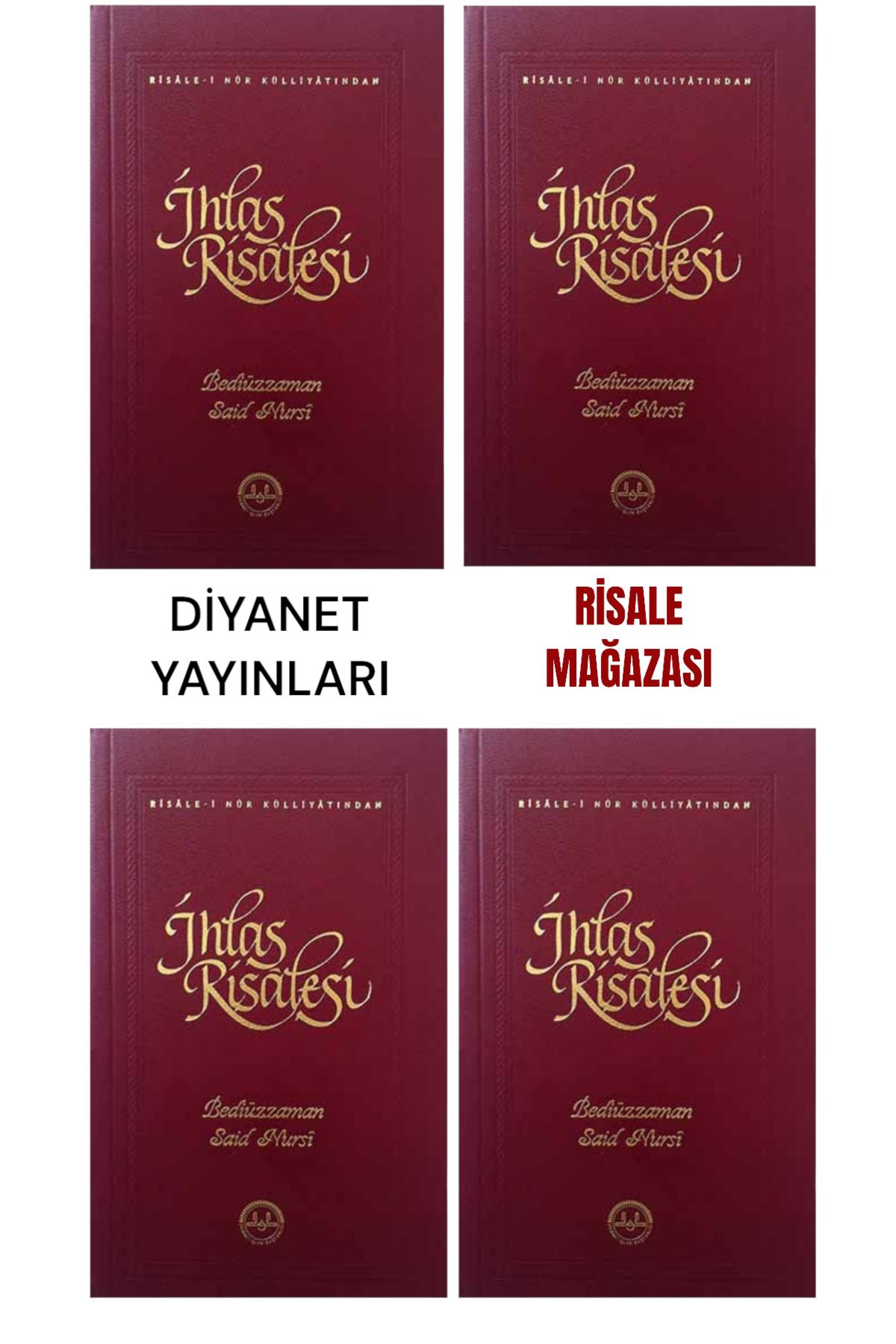 Risale Mağazası İhlas Risalesi 4 Adet - Risale-i Nur Diyanet Yayınları Bediüzzaman Said Nursi Risalei Nur