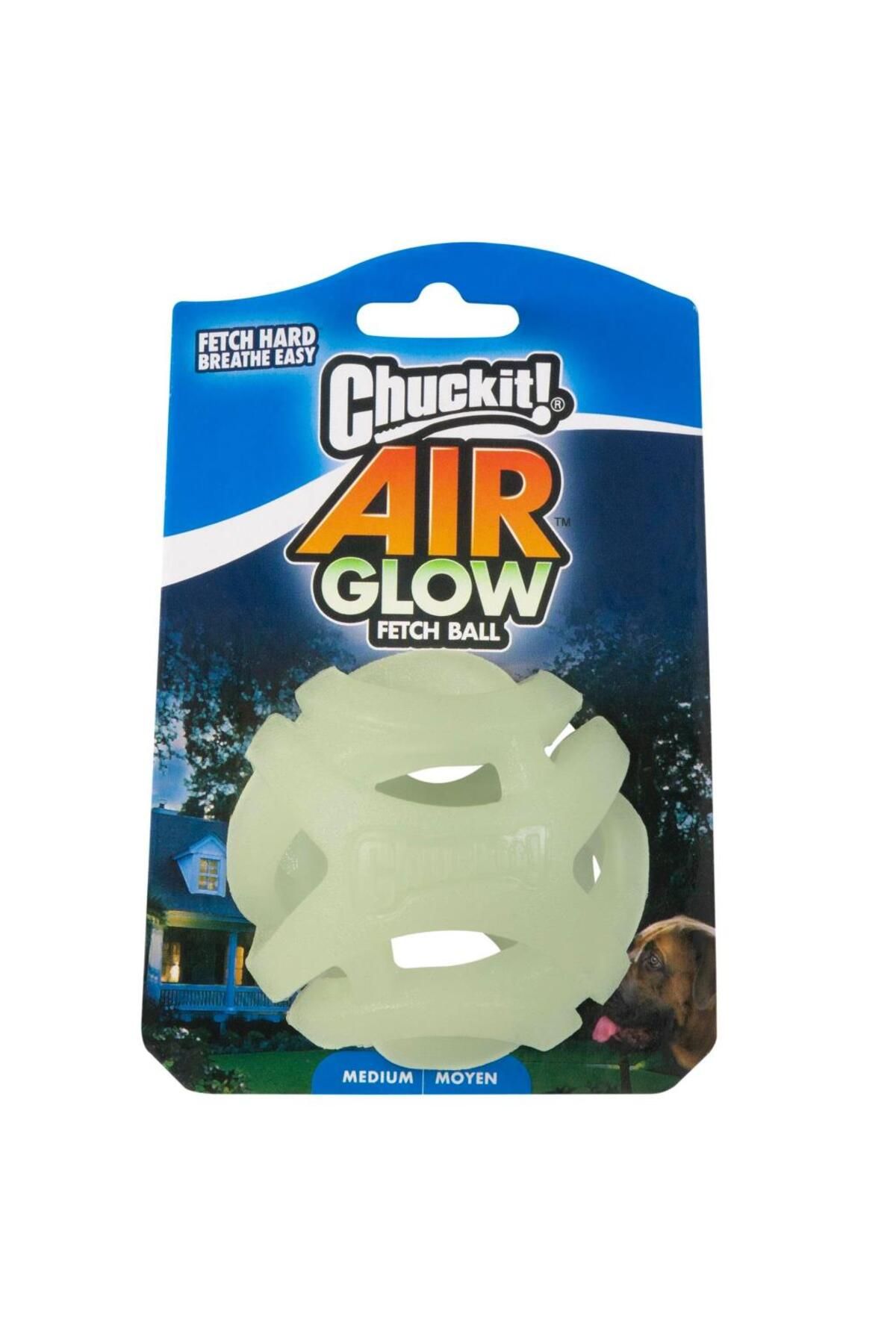 Chuckit ! Max Glow Air Fetch Gece Parlayan Köpek Oyun Topu Orta Boy 6.5 Cm