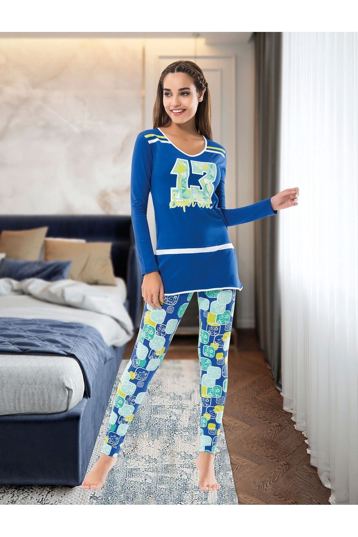 inkasole Uzun Kol Kadın Pijama Takım 1118