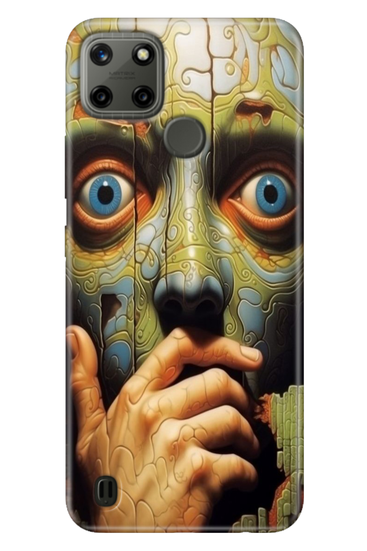 Realme C21Y - Realme C25Y Sheath Colorful TPU UV Printed Patterned Silicone Illusion