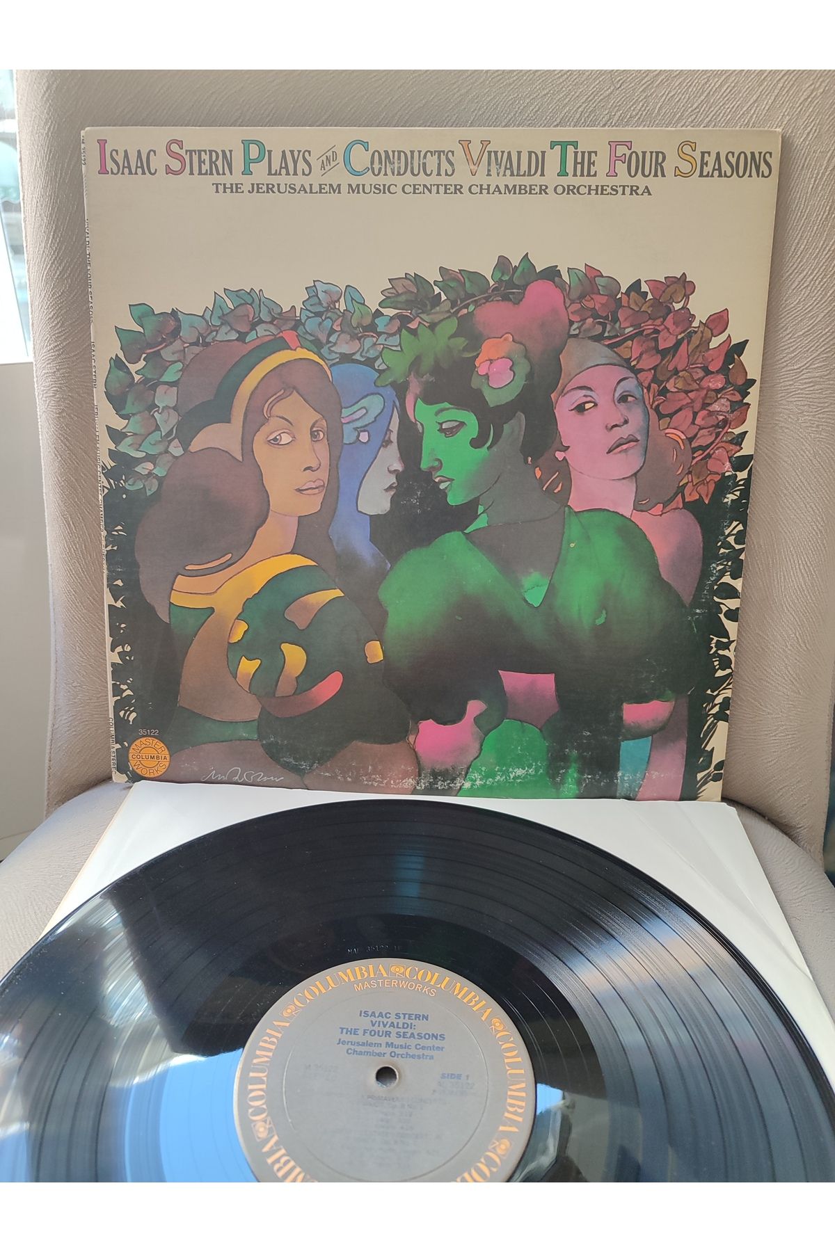 Plakperest VIVALDI - The Four Seasons / Dört Mevsim - Isaac Stern 1978 USA Basım 33lük Plak 2.EL
