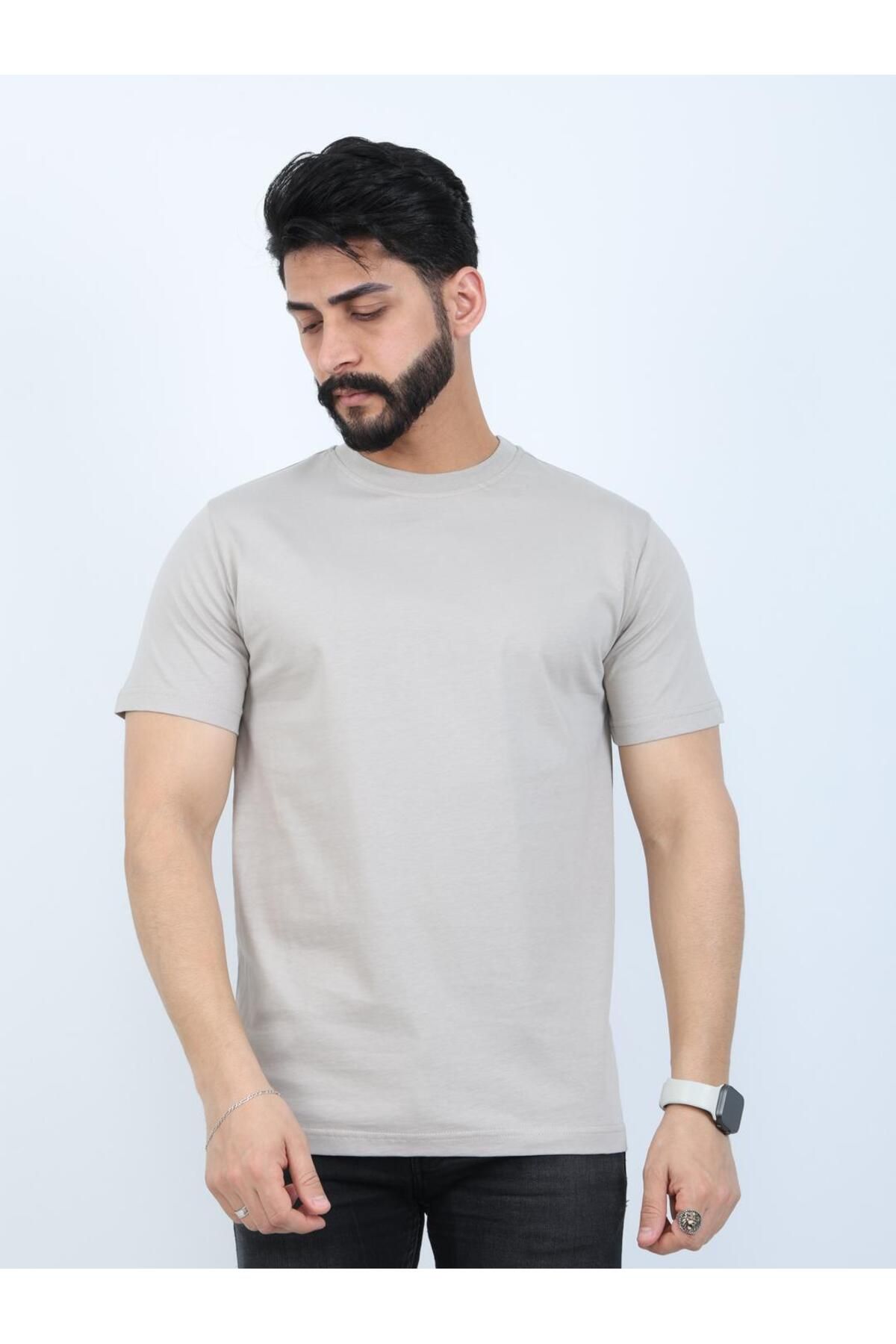 twentyfive25 Erkek Relaxed Fit Bisiklet Yaka Basic Tişört